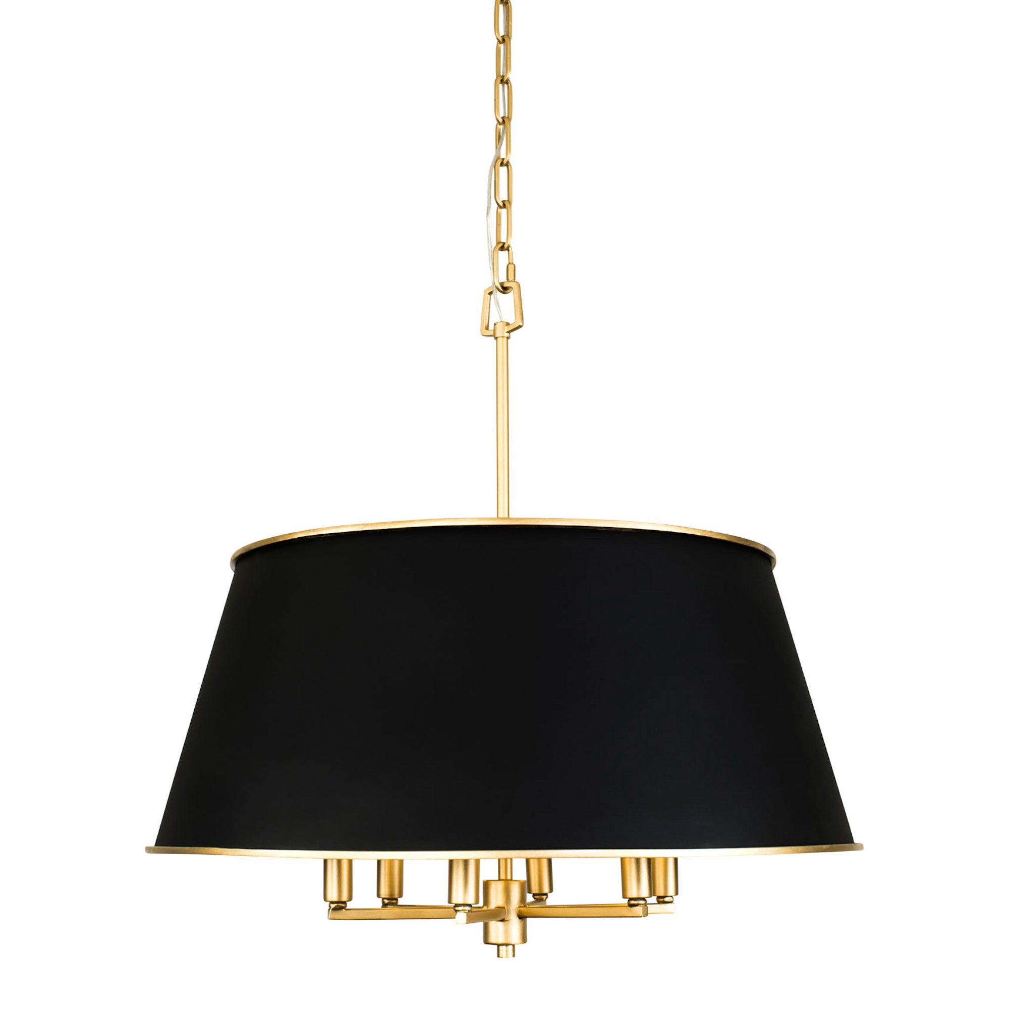 Coco 6 Light Pendant - Matte Black/French Gold