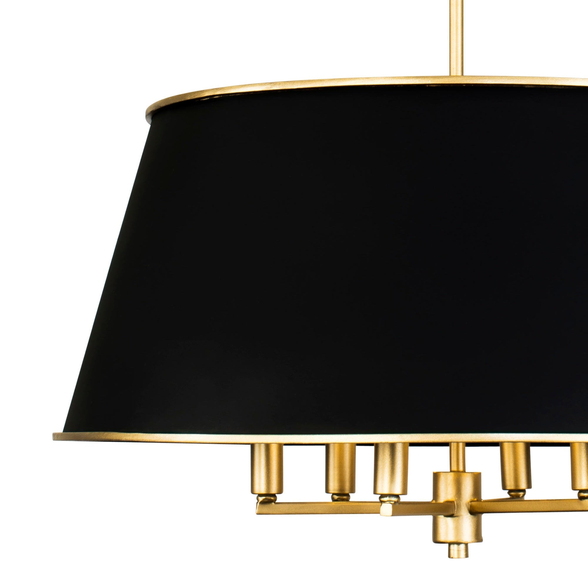 Coco 6 Light Pendant - Matte Black/French Gold