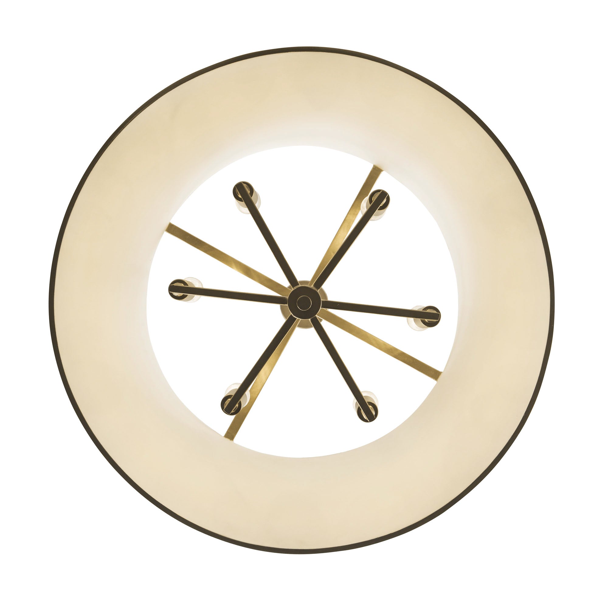 Coco 6 Light Pendant - Matte White/French Gold