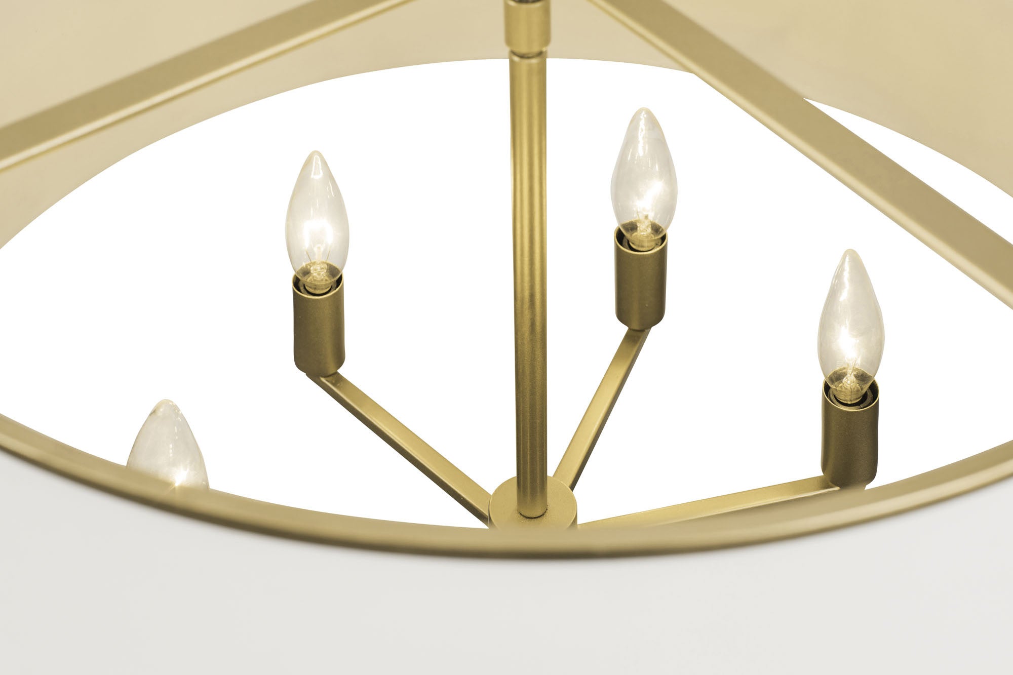 Coco 6 Light Pendant - Matte White/French Gold