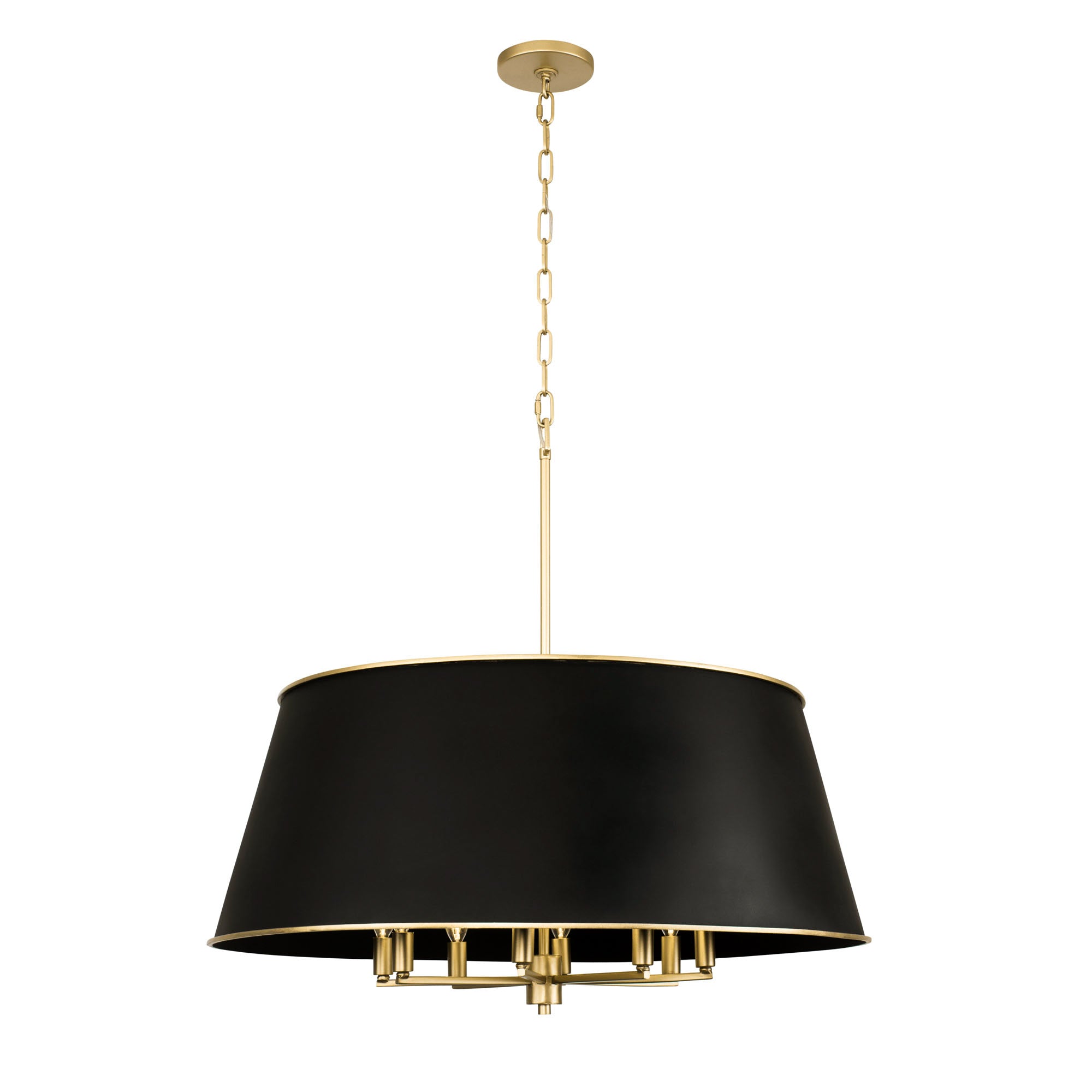 Coco 8 Light Pendant - Matte Black/French Gold