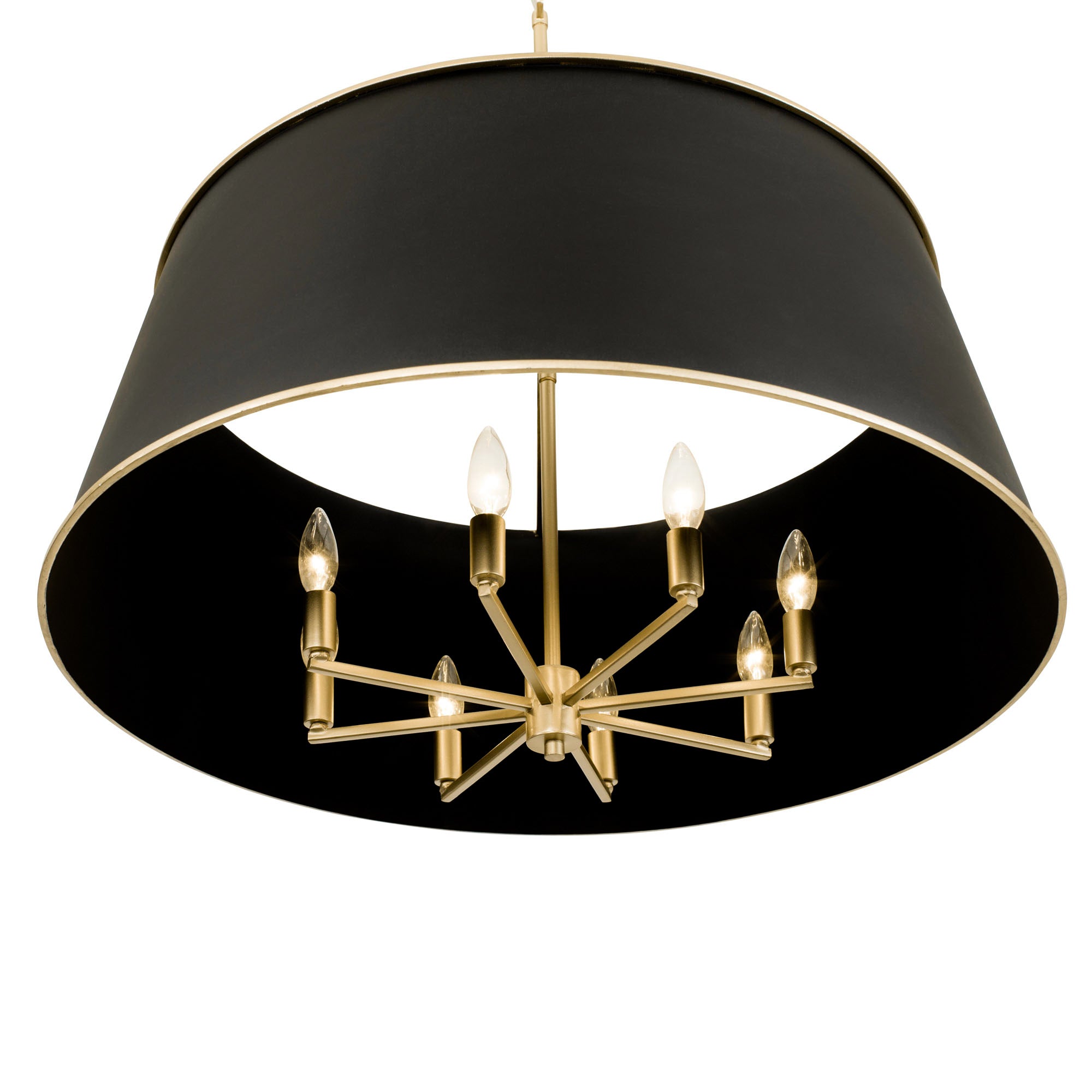 Coco 8 Light Pendant - Matte Black/French Gold
