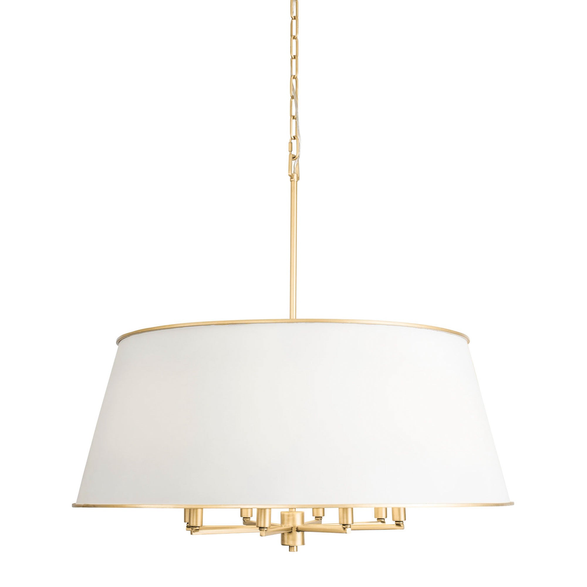 Coco 8 Light Pendant - Matte White/French Gold