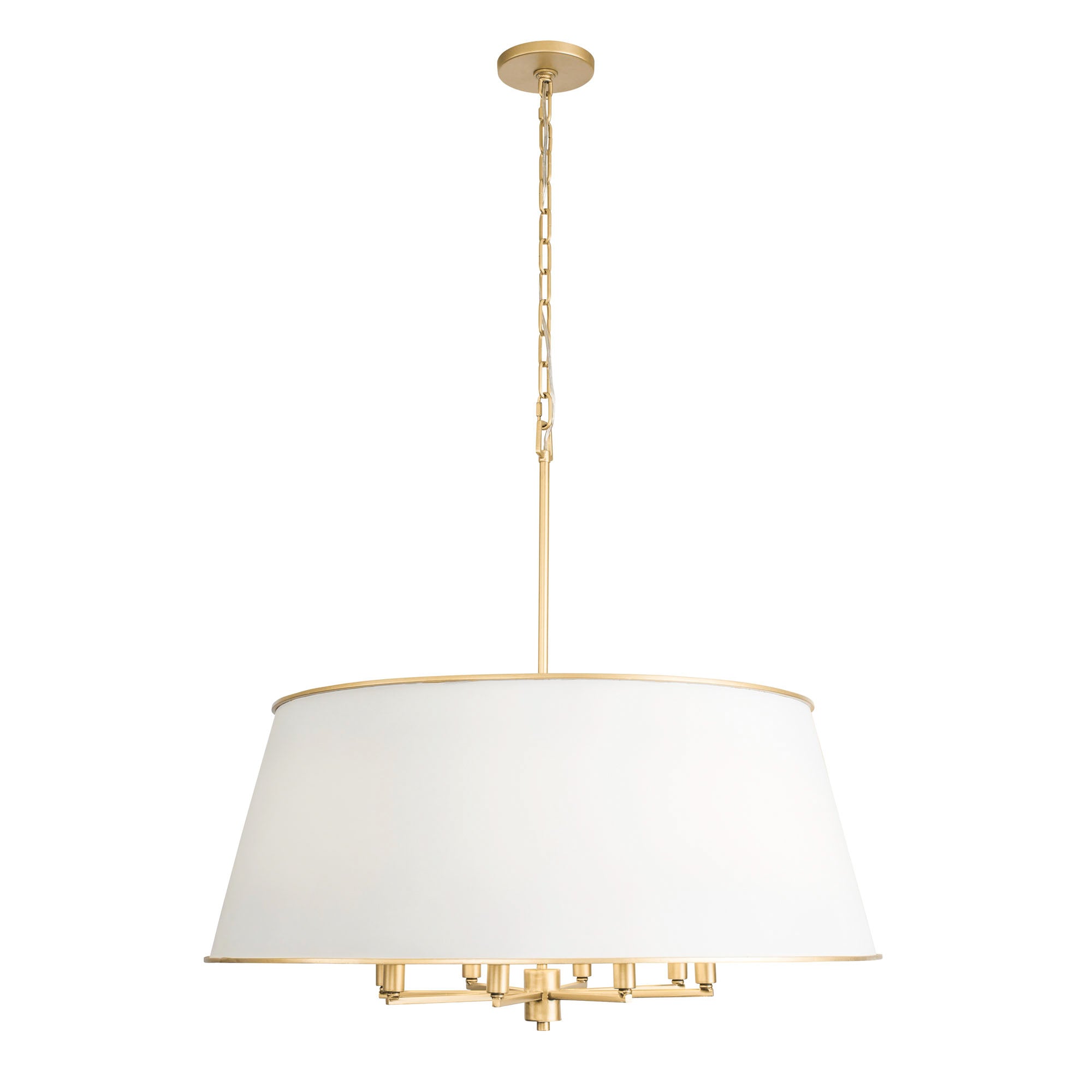 Coco 8 Light Pendant - Matte White/French Gold