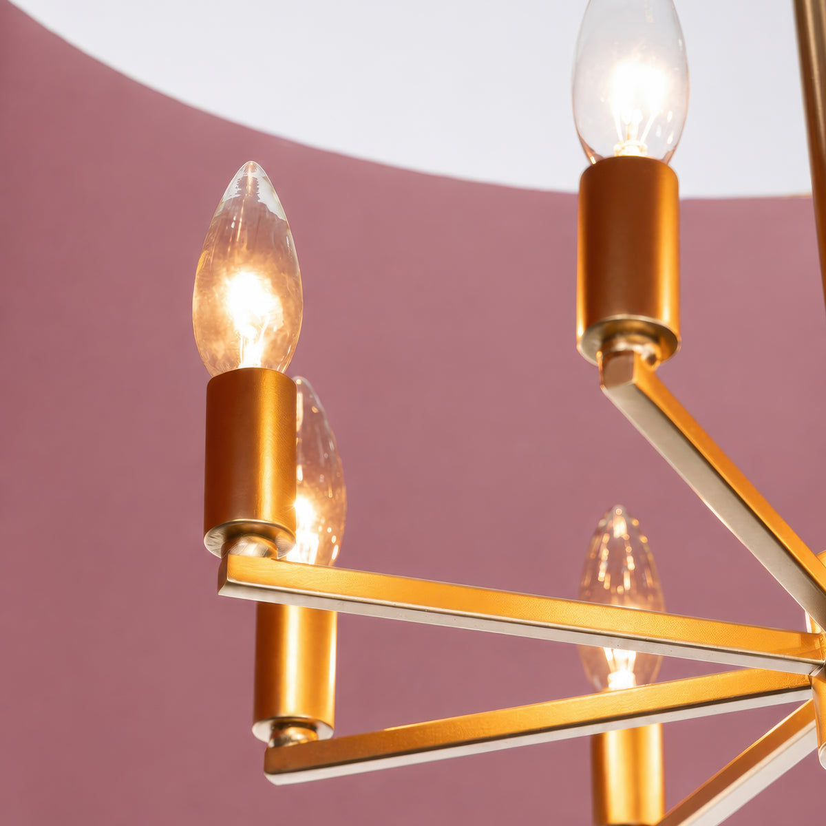 Coco 8 Lights Pendant in Red Handed and French Gold