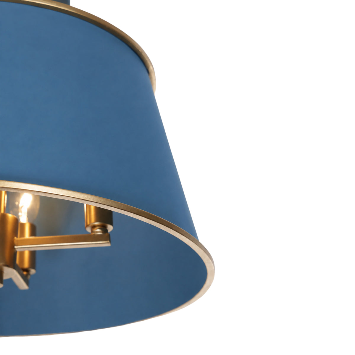 Coco 4 Lights Semi Flush in Blue-tiful Disaster and French Gold