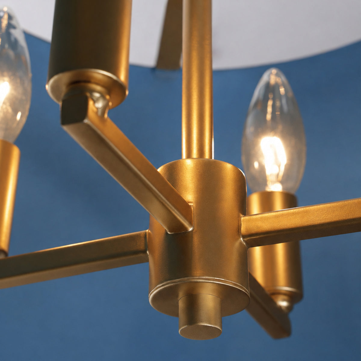 Coco 4 Lights Semi Flush in Blue-tiful Disaster and French Gold
