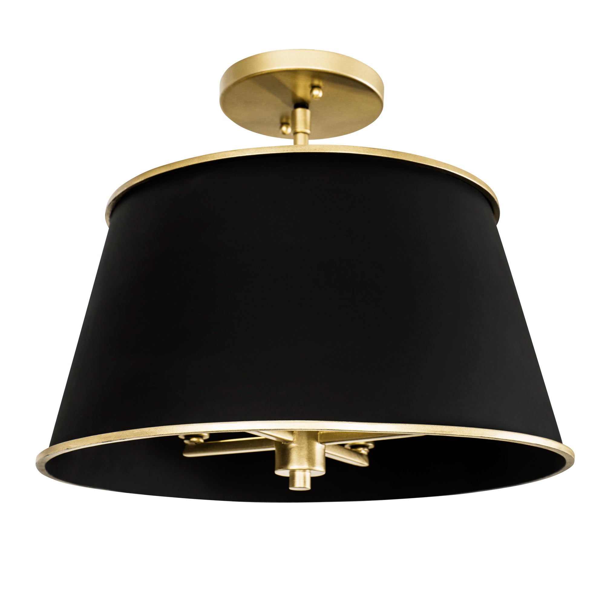 Coco 4 Light Semi-Flush - Matte Black/French Gold