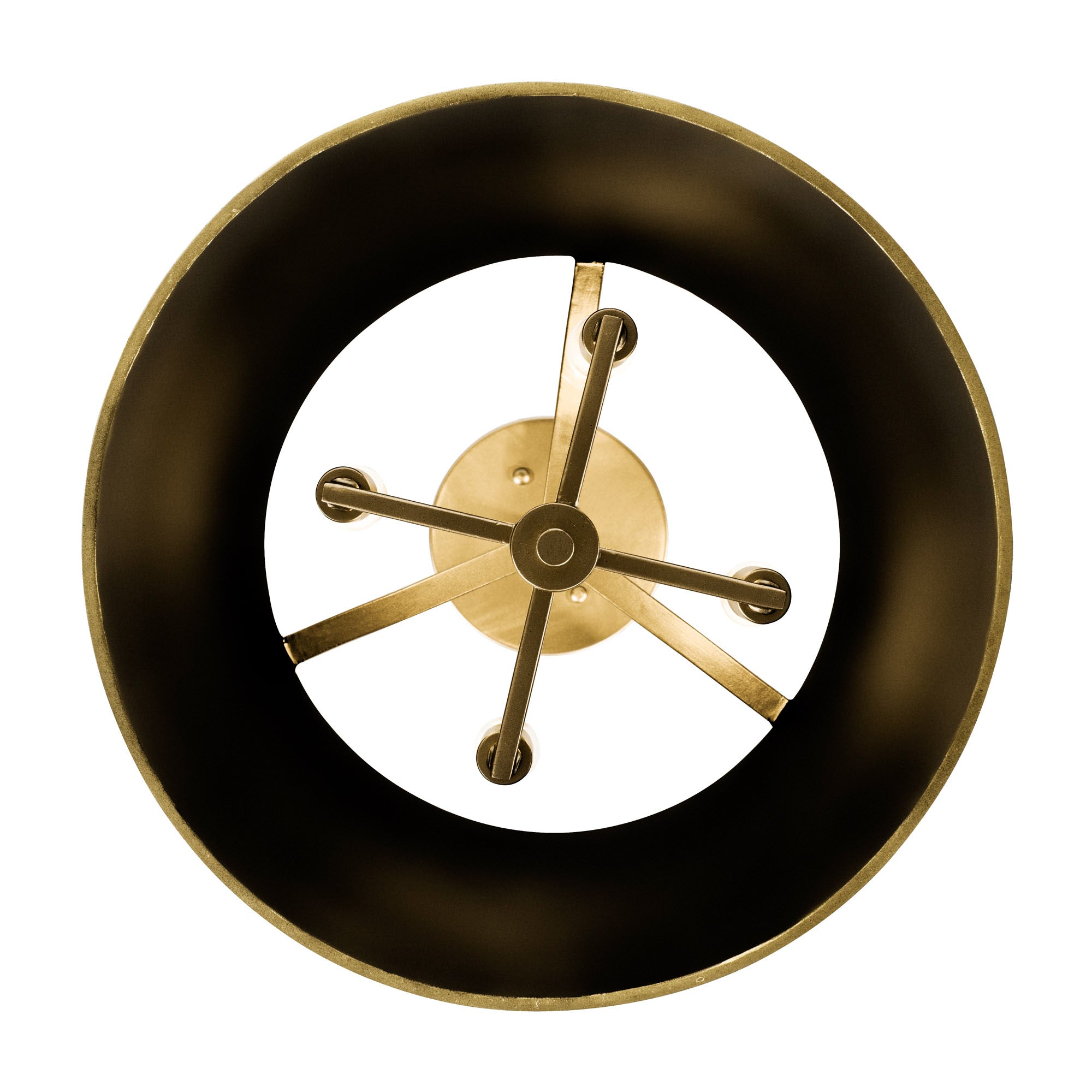 Coco 4 Light Semi-Flush - Matte Black/French Gold