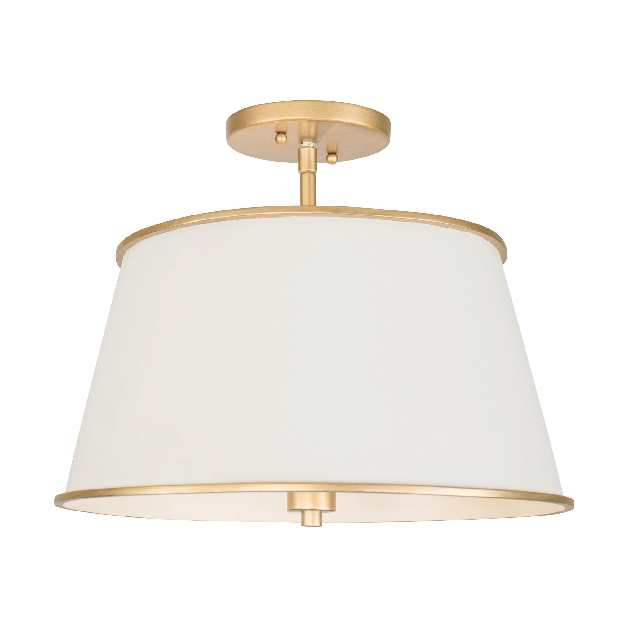 Coco 4 Light Semi-Flush - Matte White/French Gold