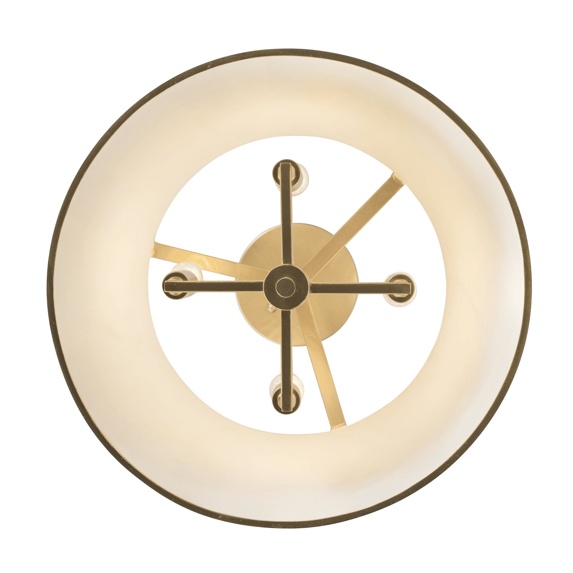 Coco 4 Light Semi-Flush - Matte White/French Gold