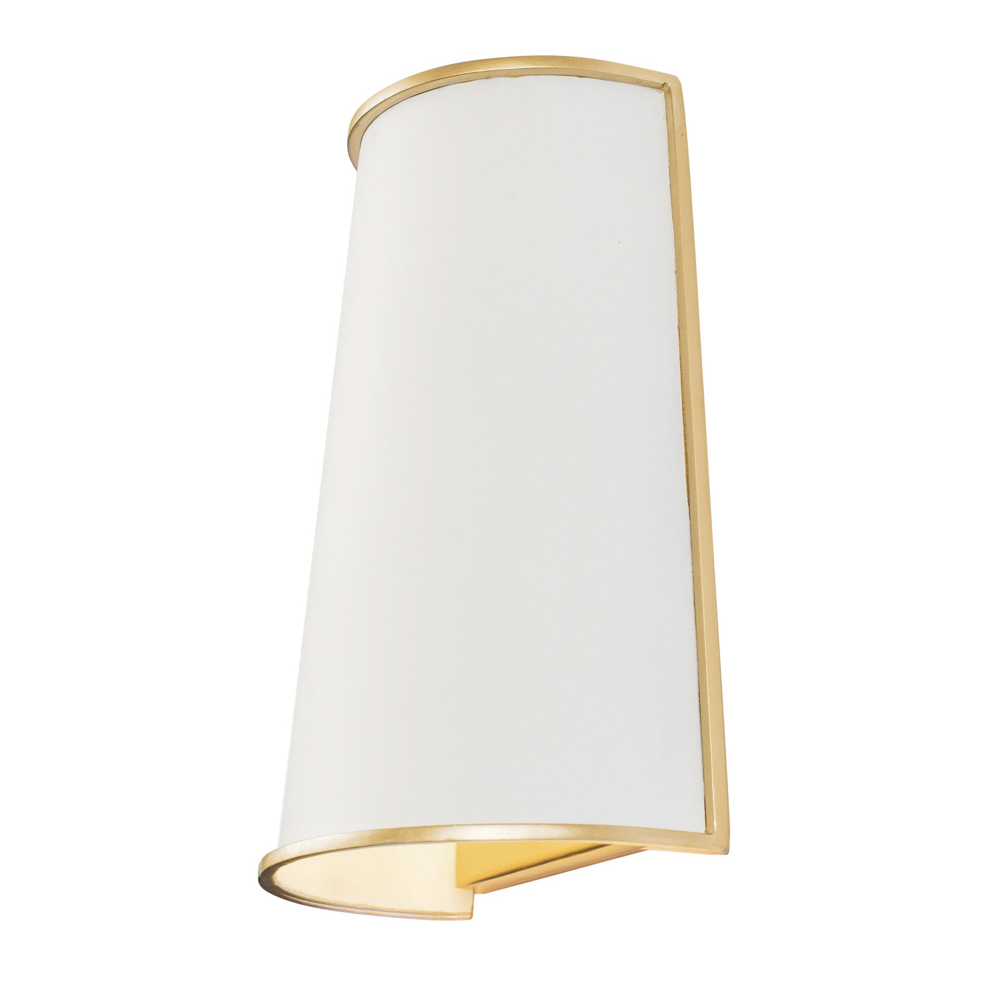 Coco 2 Light Sconce - Matte White/French Gold