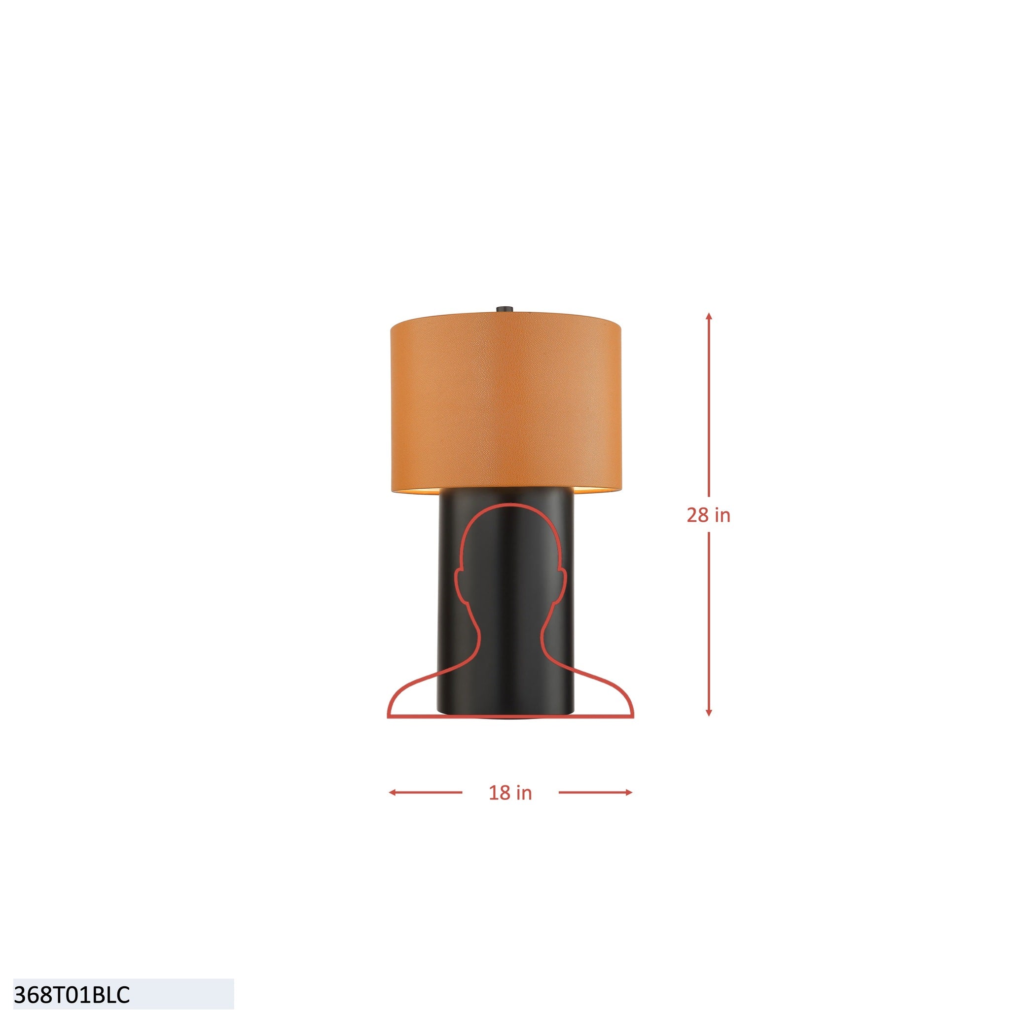 Secret Agent 1 Light Table Lamp - Painted Gold/White Leather