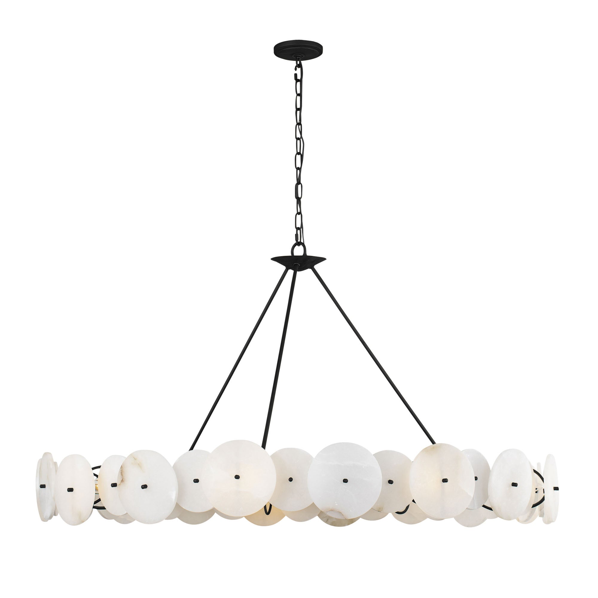 Cosmos 9 Light Chandelier - Matte Black