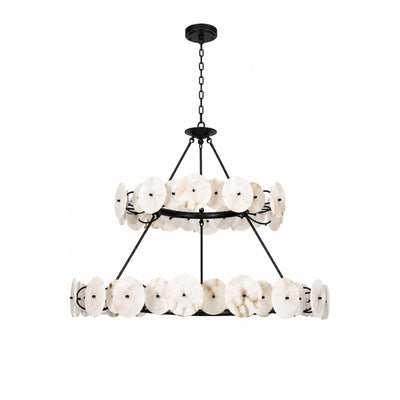Cosmos 15 Lights 2 Tier in Matte Black