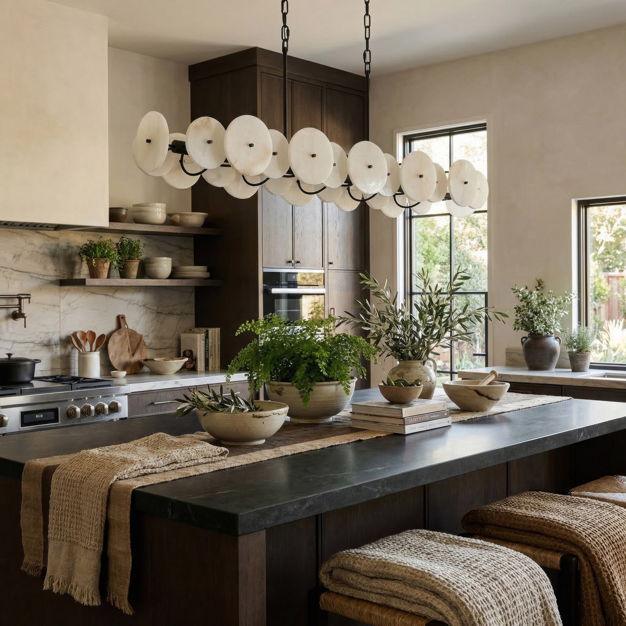 Cosmos 10 Light Linear Pendant - Matte Black