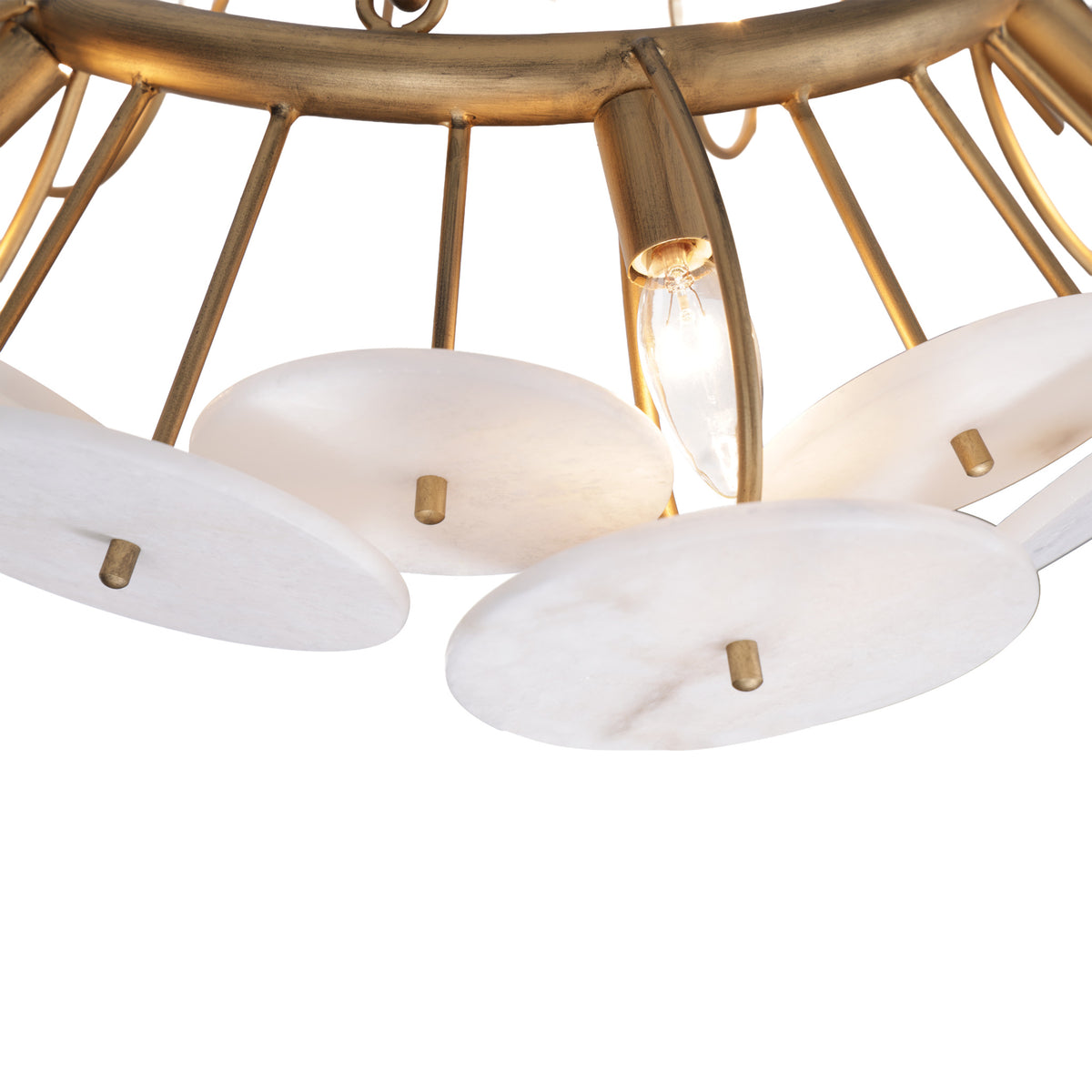 Cosmos 5 Lights Semi Flush in Havana Gold
