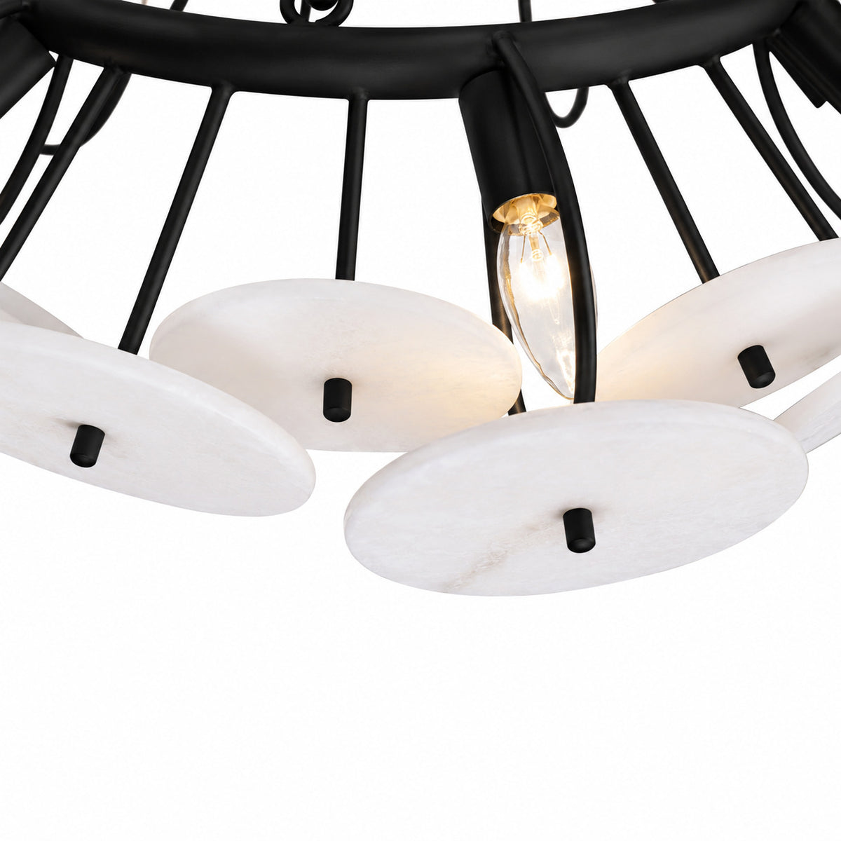 Cosmos 5 Lights Semi Flush in Matte Black