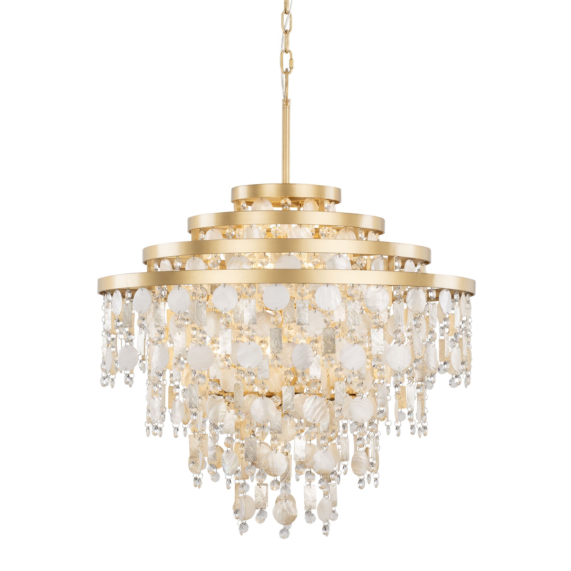 Kalani 377C10FG 10-Lt Chandelier - French Gold