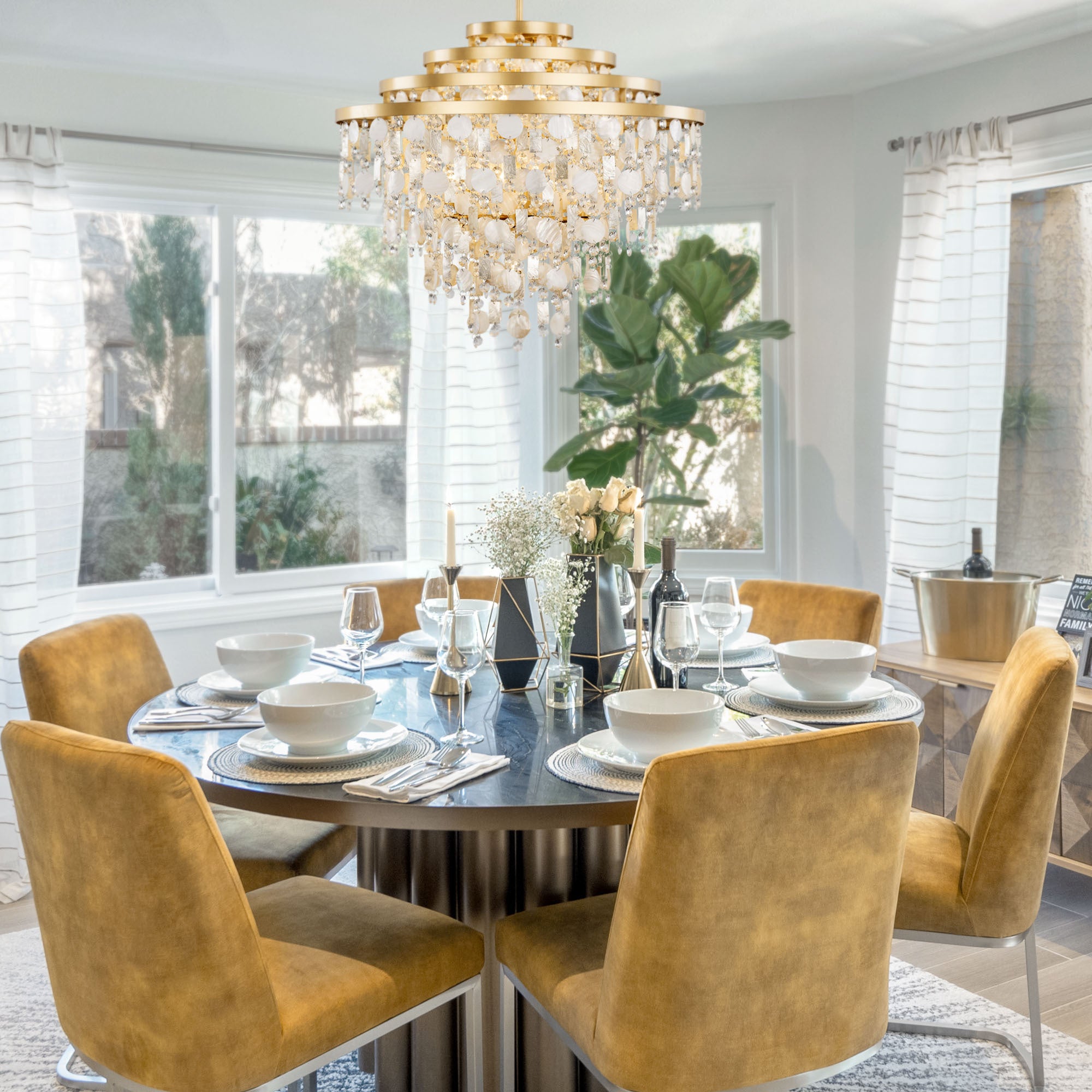 Kalani 10-Light Chandelier - French Gold