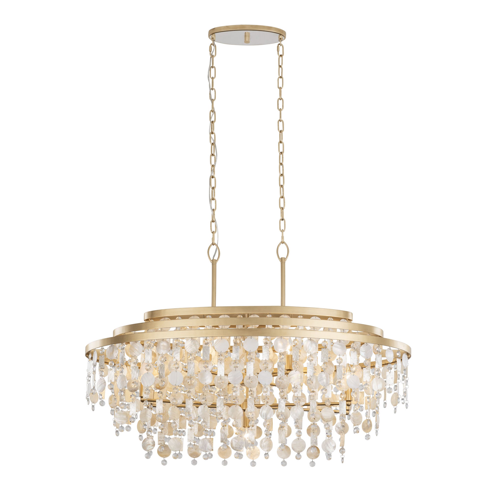 Kalani 9-Light Linear Pendant - French Gold