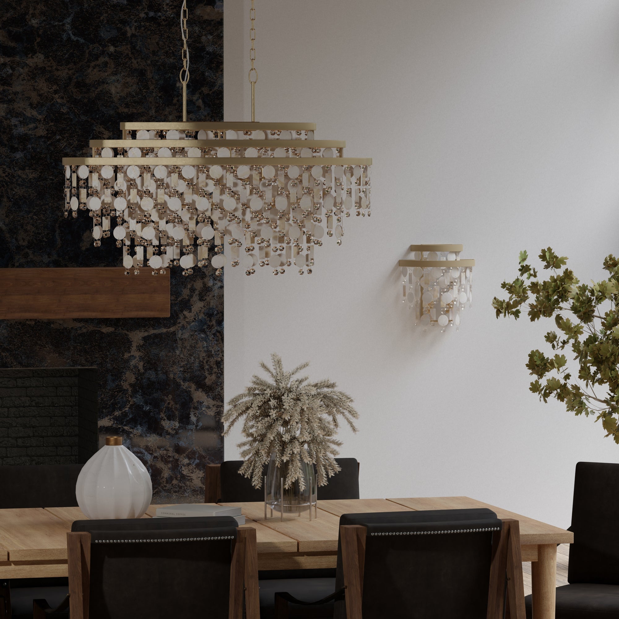 Kalani 9-Light Linear Pendant - French Gold