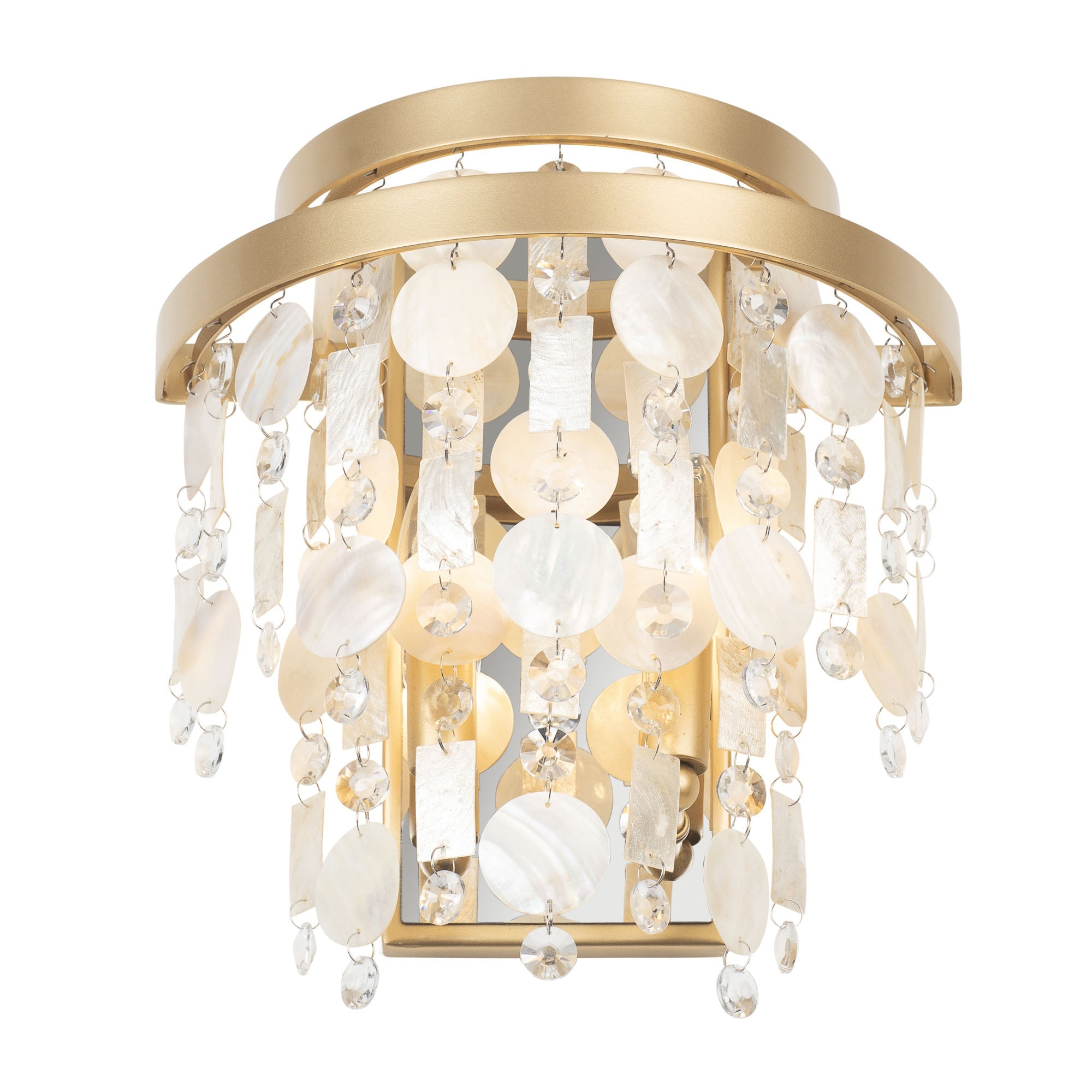Kalani 377W02FG 2-Lt Wall Sconce - French Gold