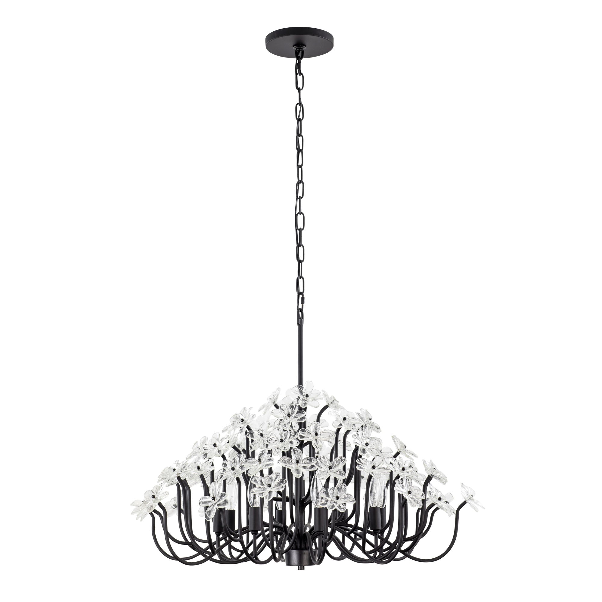 Wildflower 8 Light Chandelier - Matte Black