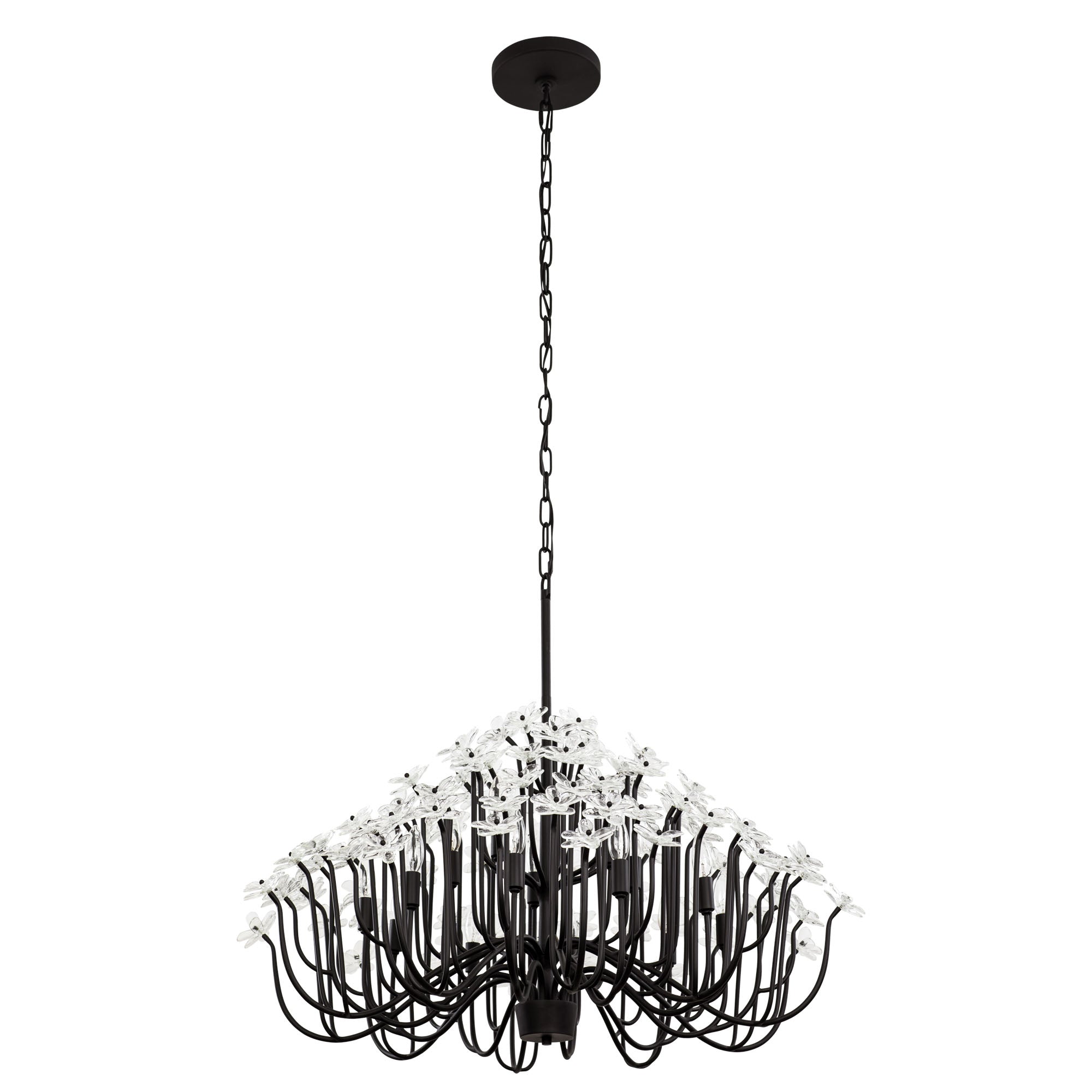 Wildflower 15 Light Chandelier - Matte Black