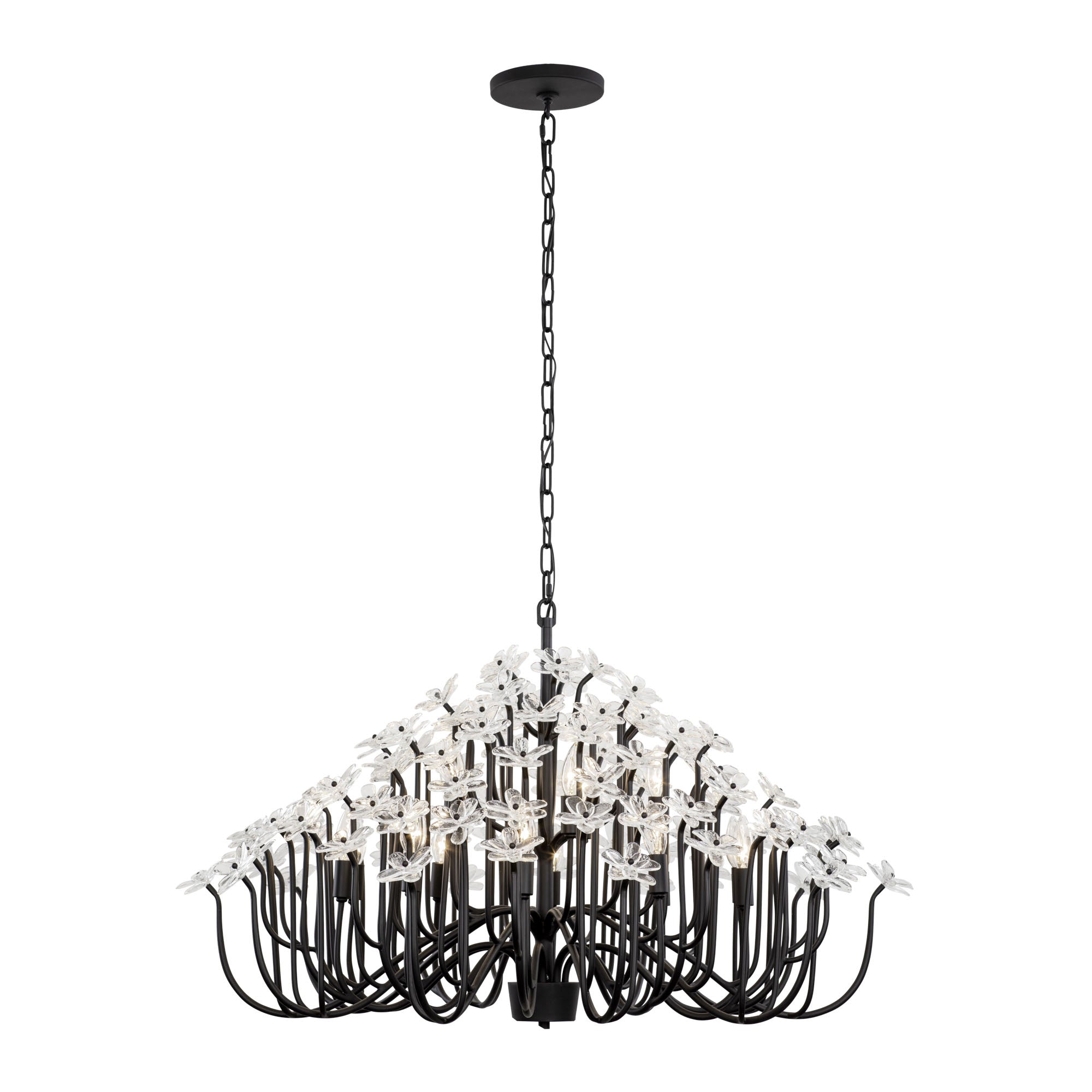 Wildflower 15 Light Chandelier - Matte Black