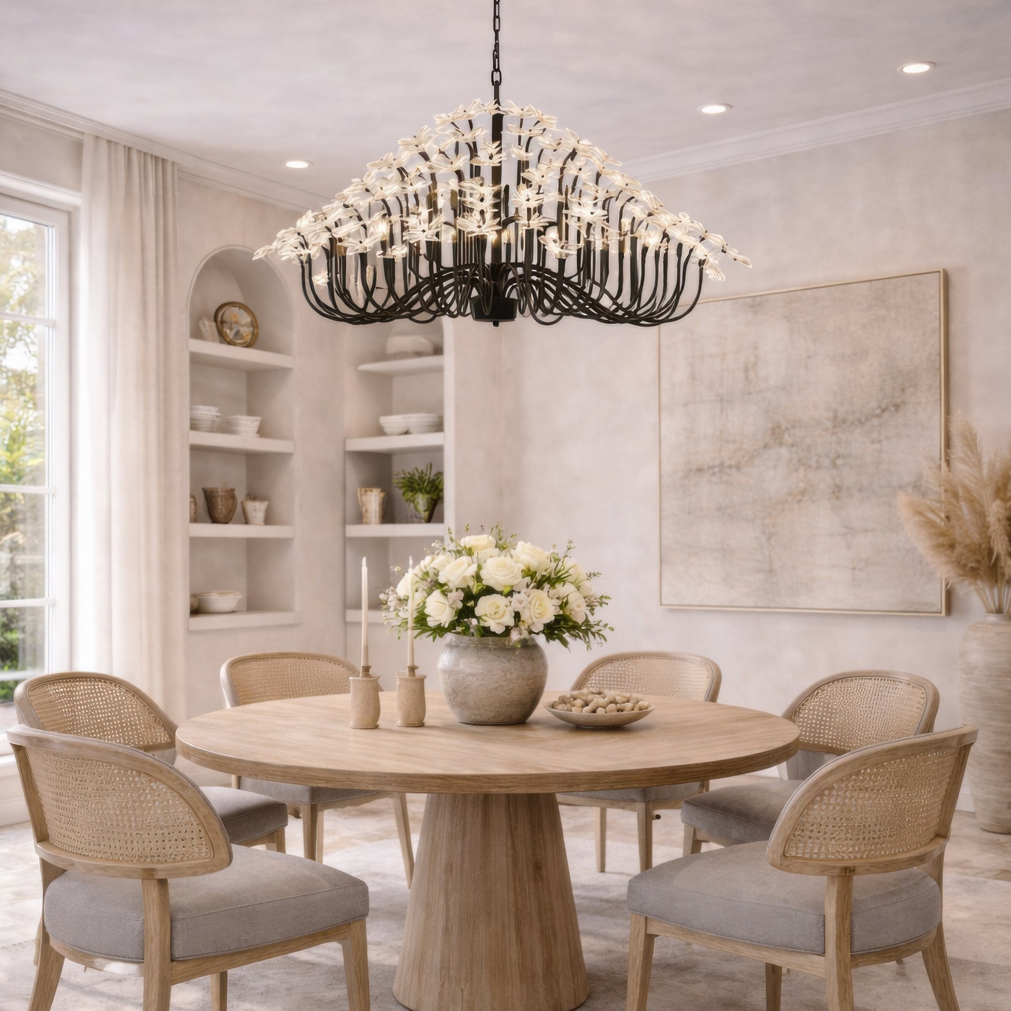 Wildflower 15 Light Chandelier - Matte Black