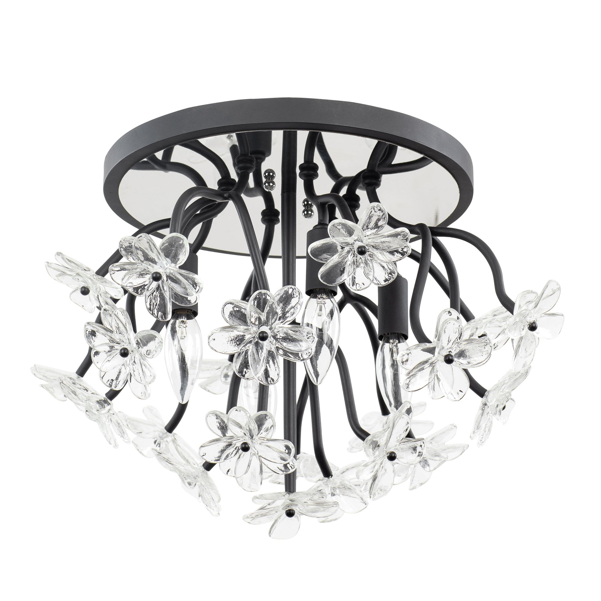 Wildflower 4 Light Semi-Flush - Matte Black