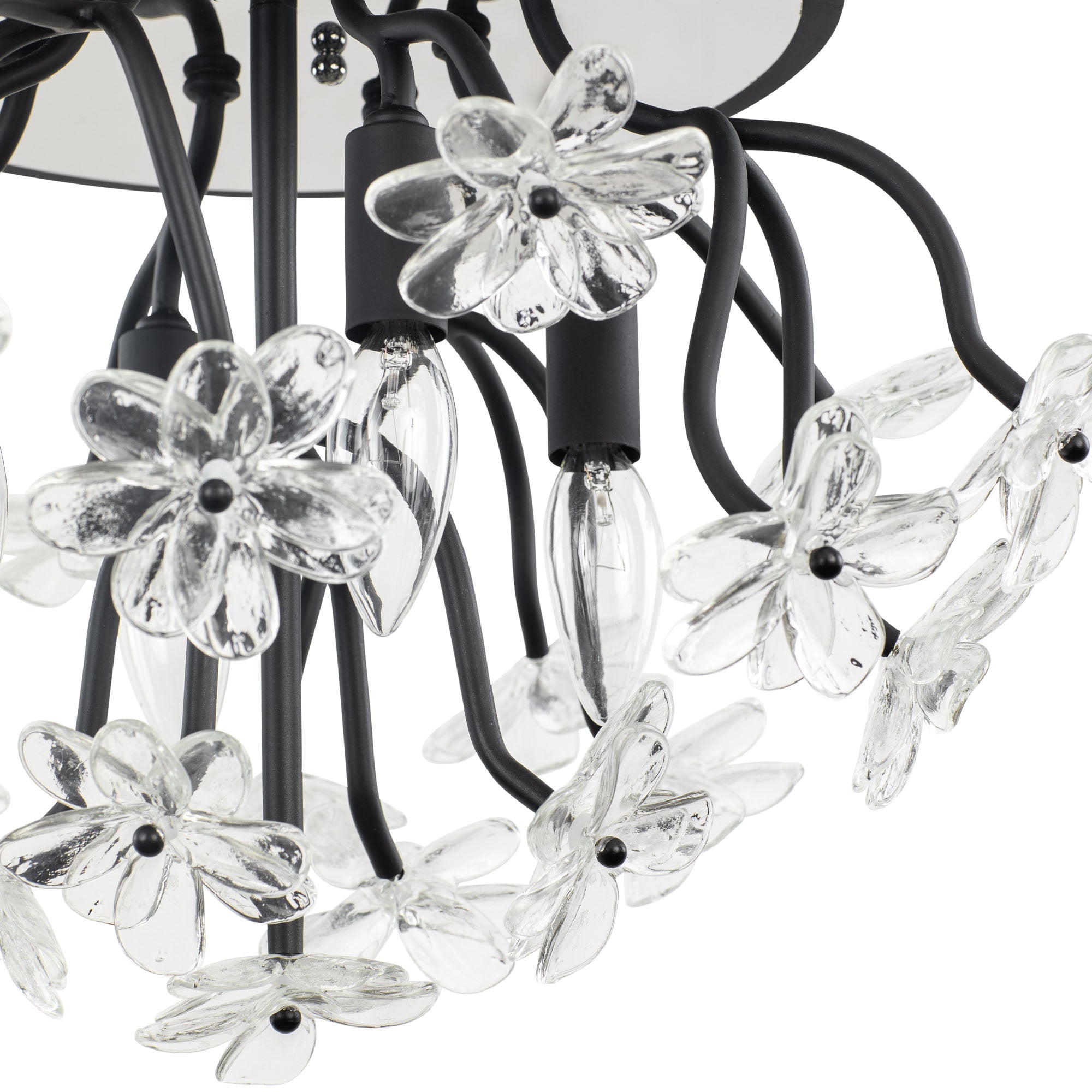 Wildflower 4 Light Semi-Flush - Matte Black