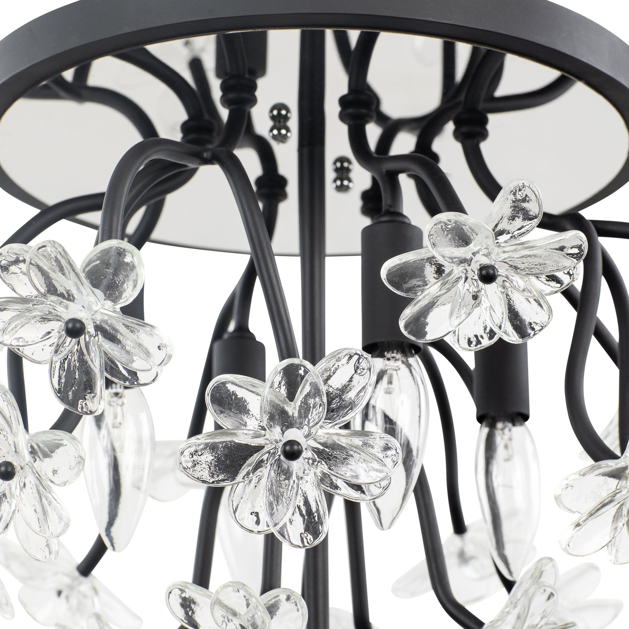 Wildflower 4 Light Semi-Flush - Matte Black
