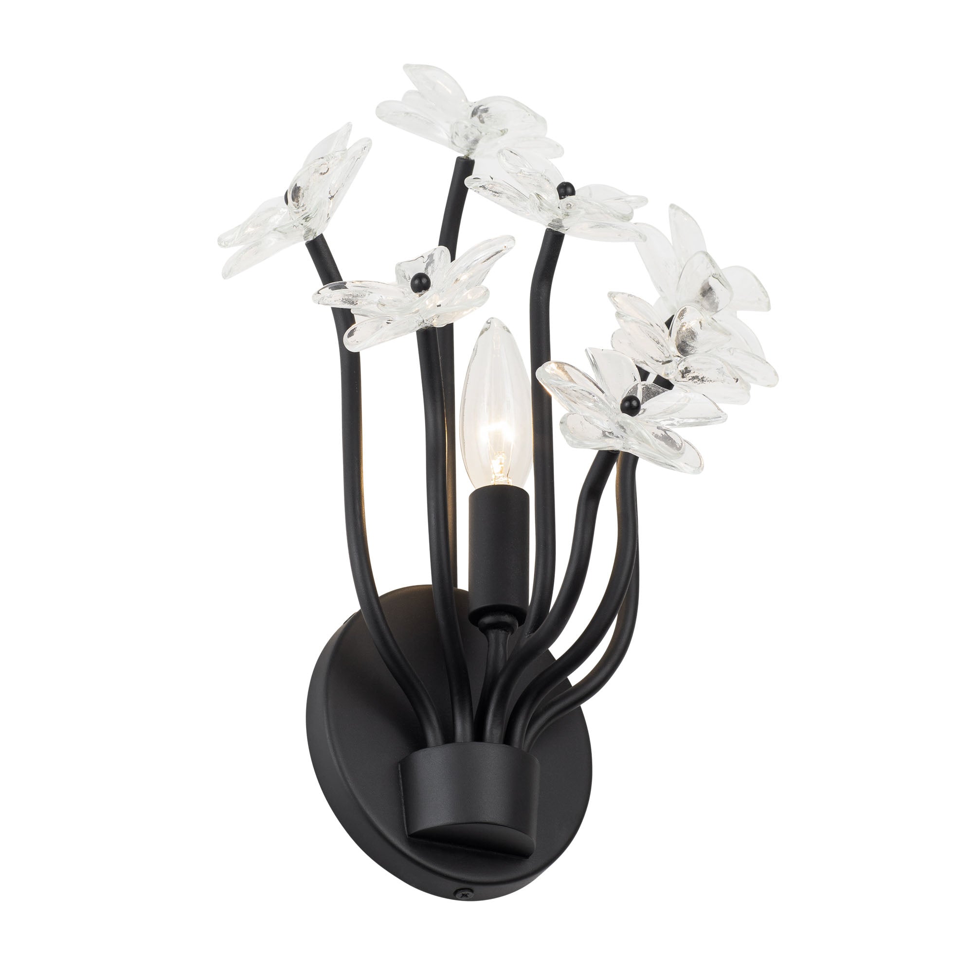 Wildflower 1 Light Sconce - Matte Black