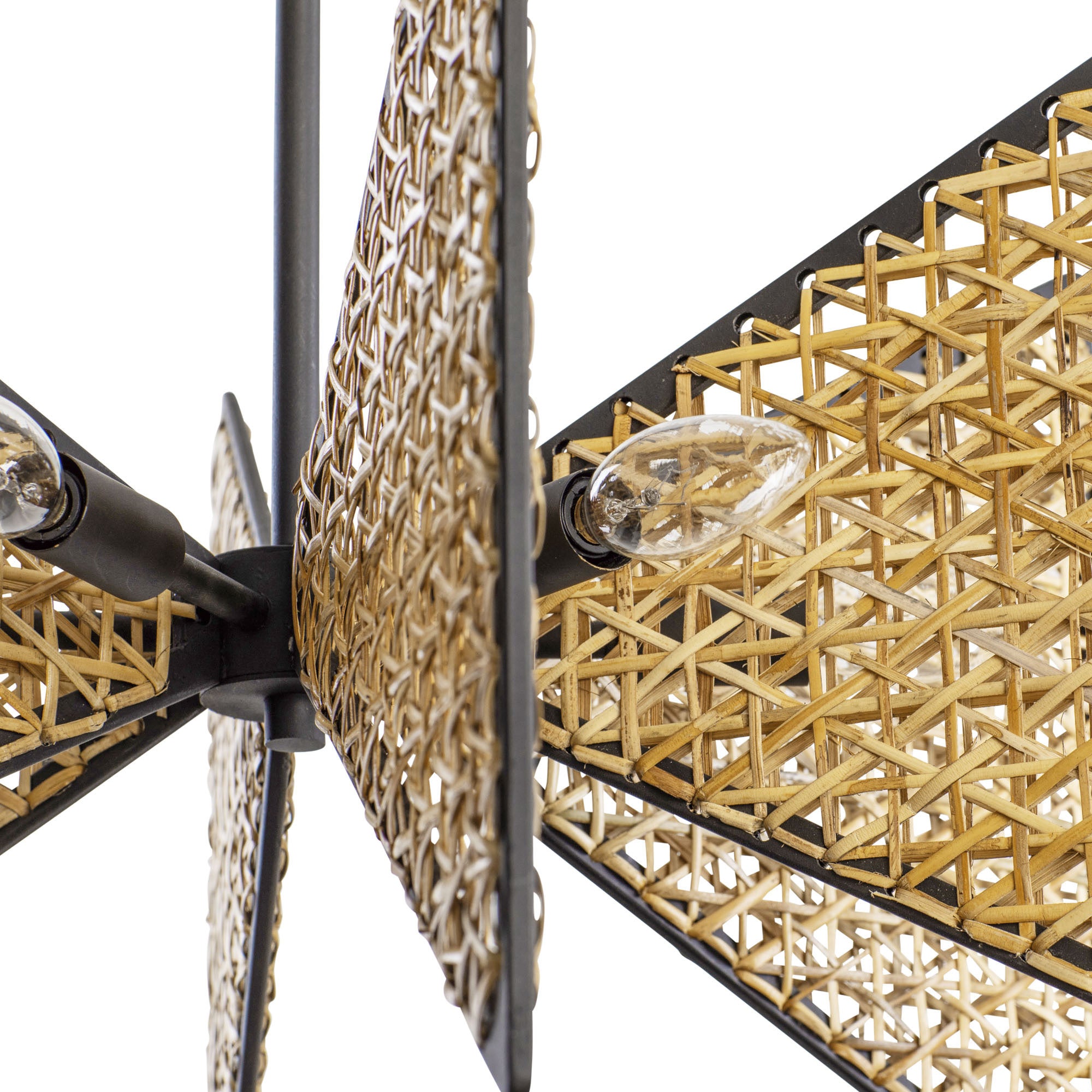 Machina 6 Light Chandelier - Matte Black/Sulihiya