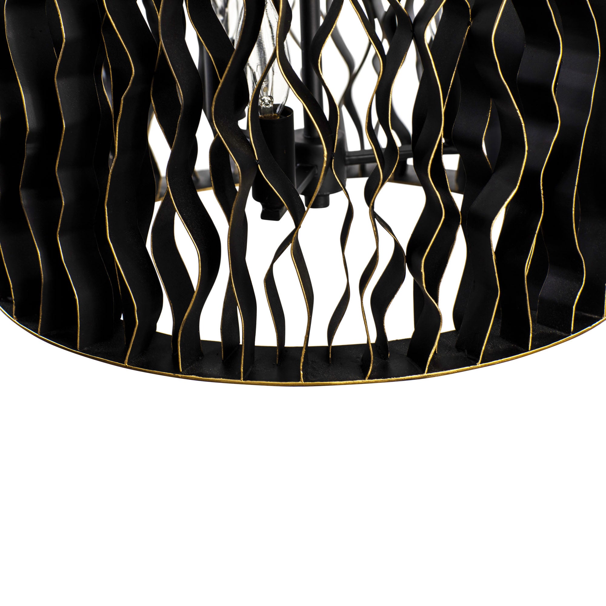 Estela 6-Light Foyer - Matte Black/French Gold