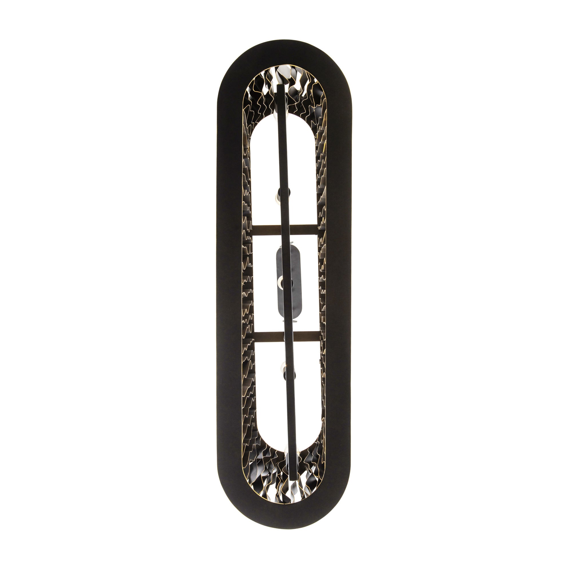 Estela 5-Light Linear Pendant - Matte Black/French Gold