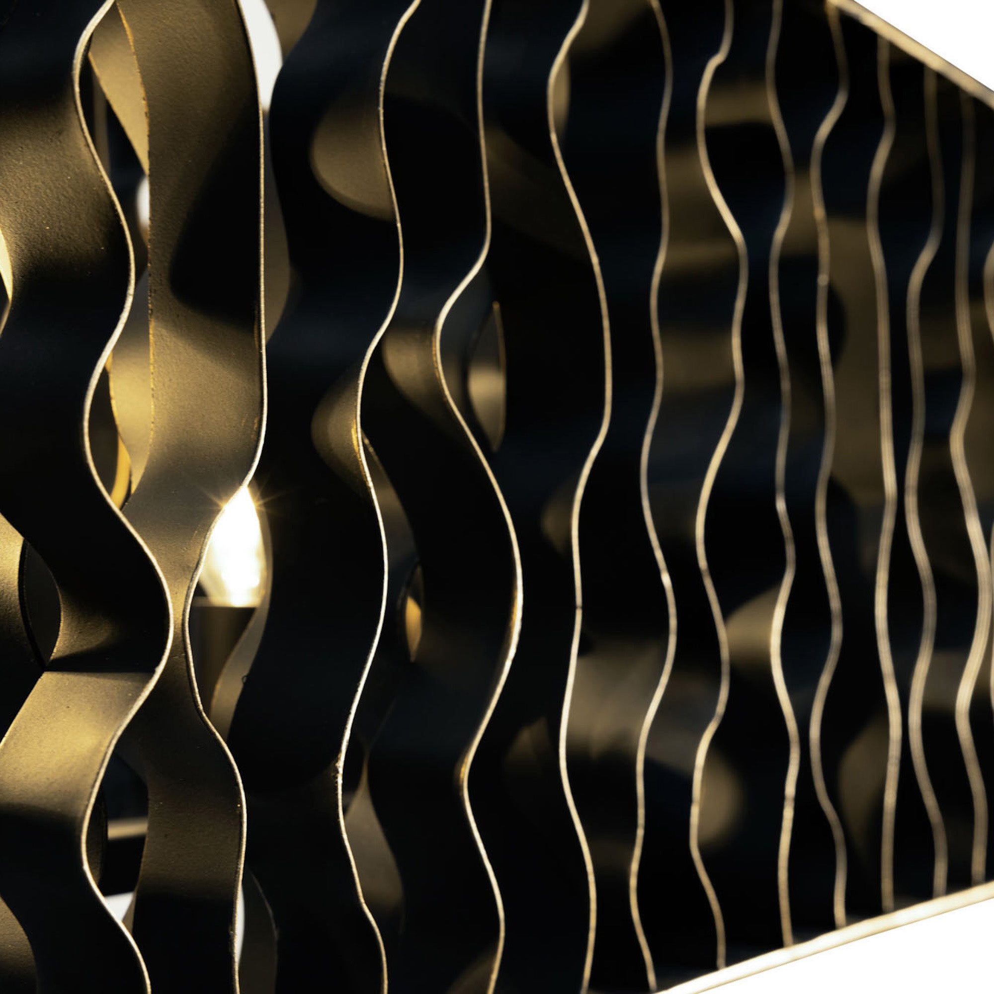 Estela 6-Light Linear Pendant - Matte Black/French Gold