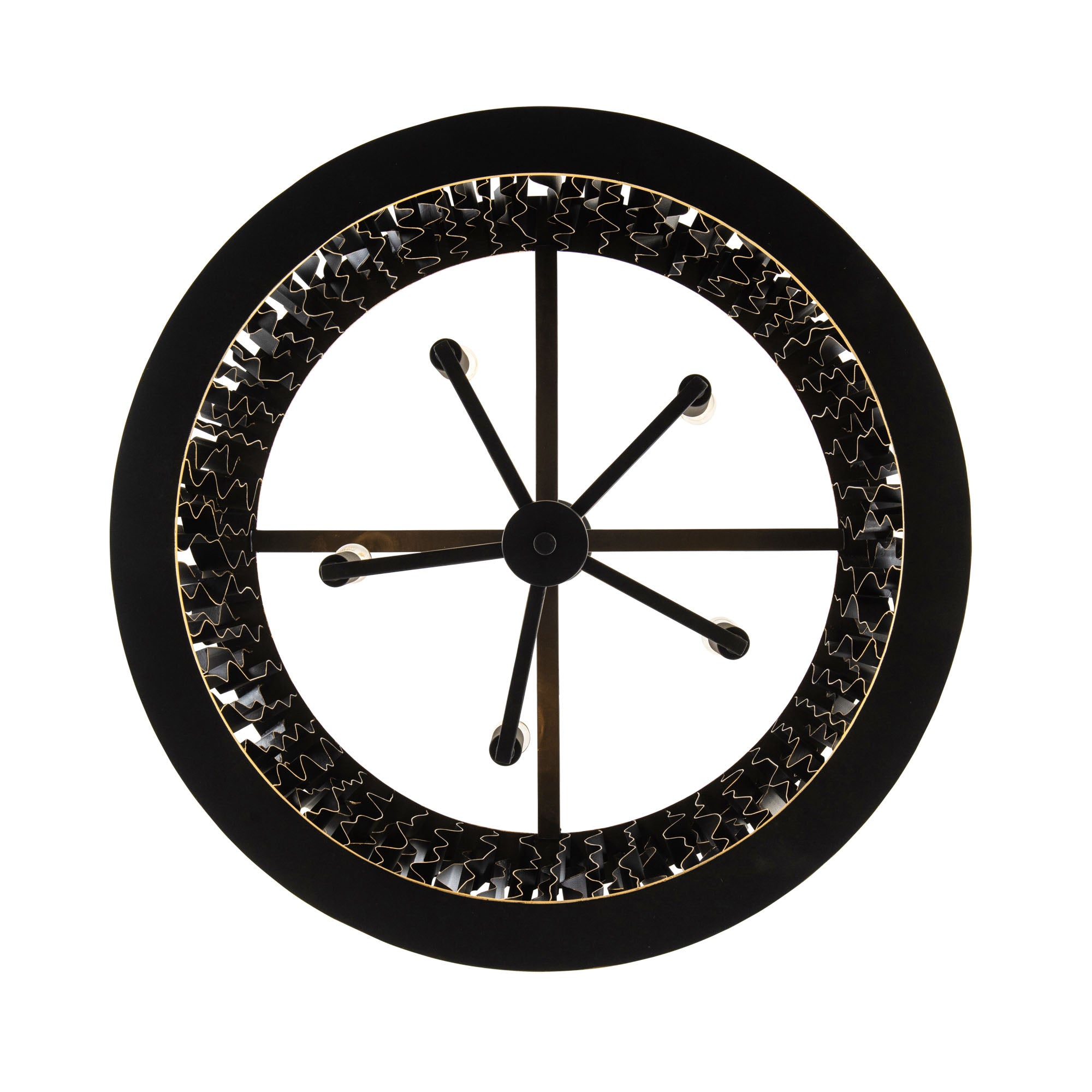 Estela 5-Light Pendant - Matte Black/French Gold