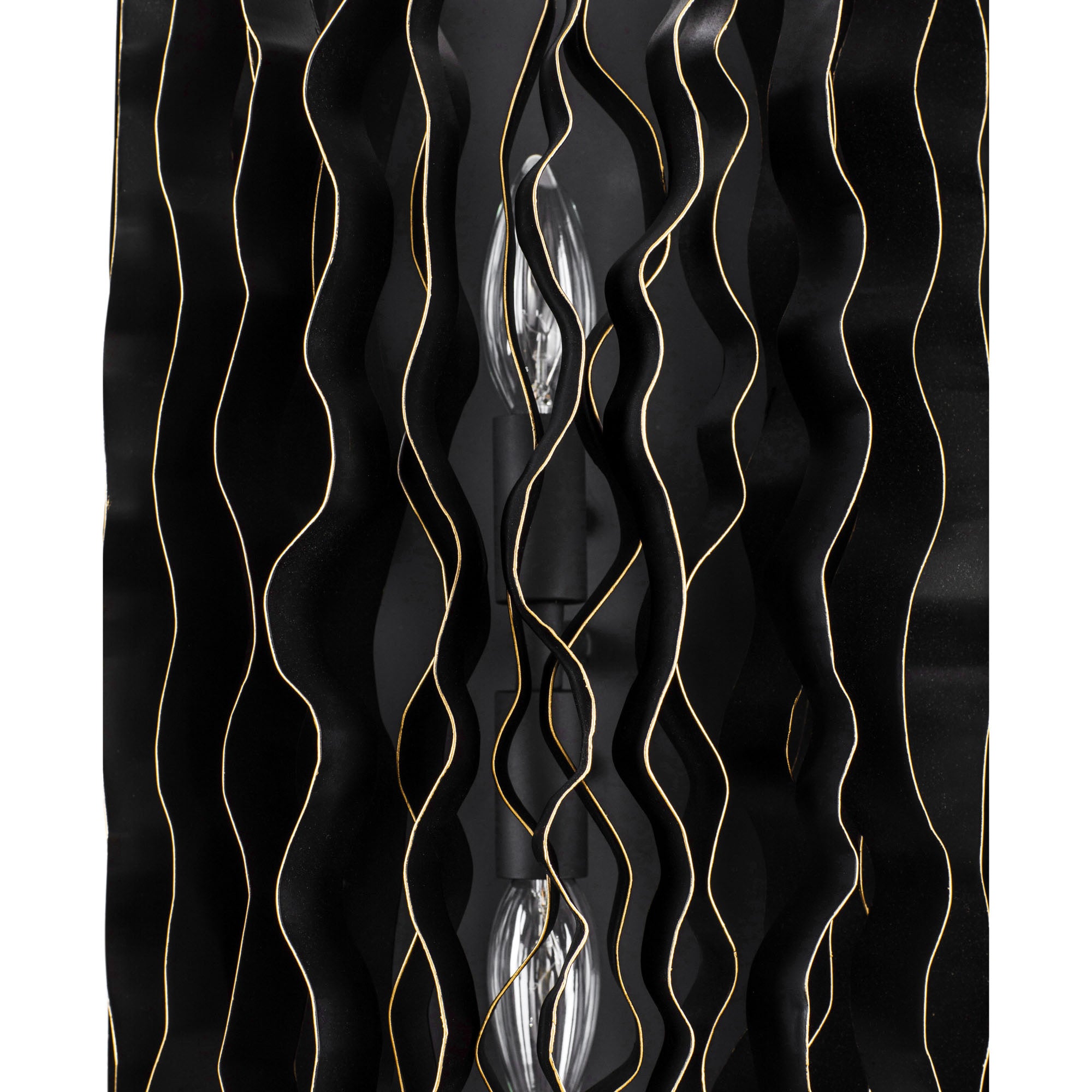 Estela 2-Light Sconce - Matte Black/French Gold
