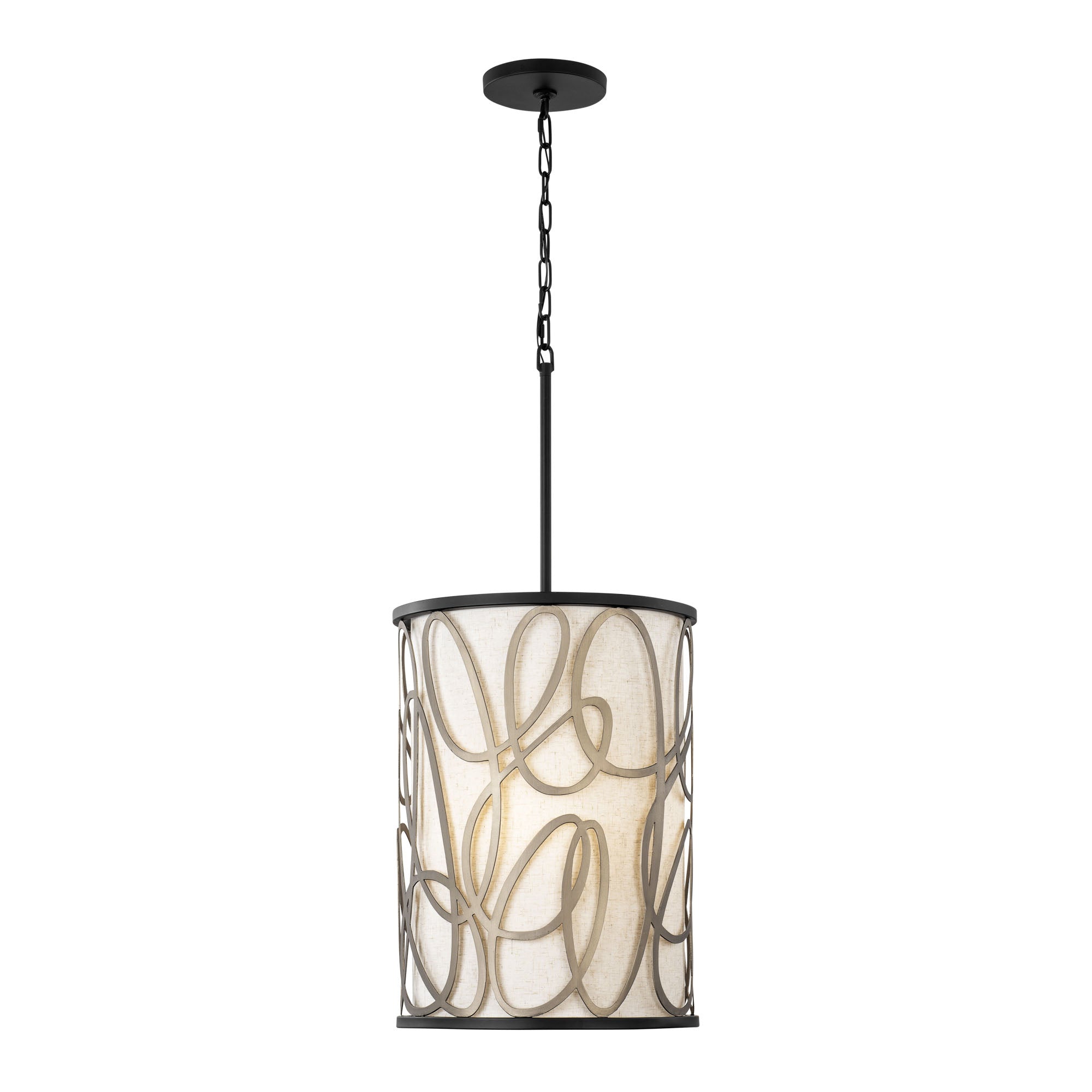 Scribble 6 Light Foyer - Matte Black/Artifact