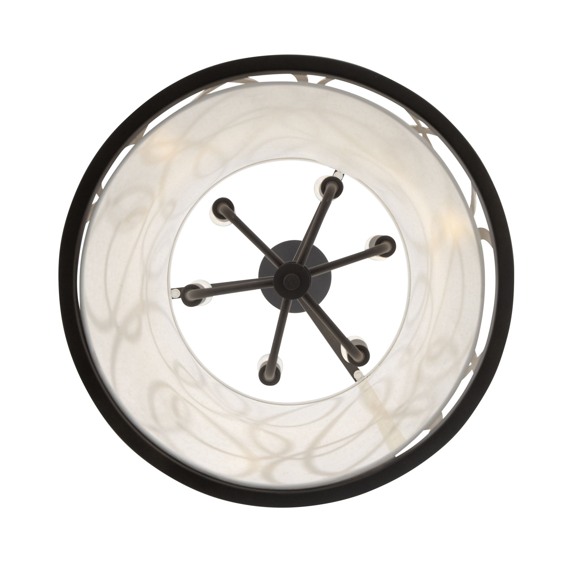 Scribble 6-Light Foyer - Matte Black/Artifact