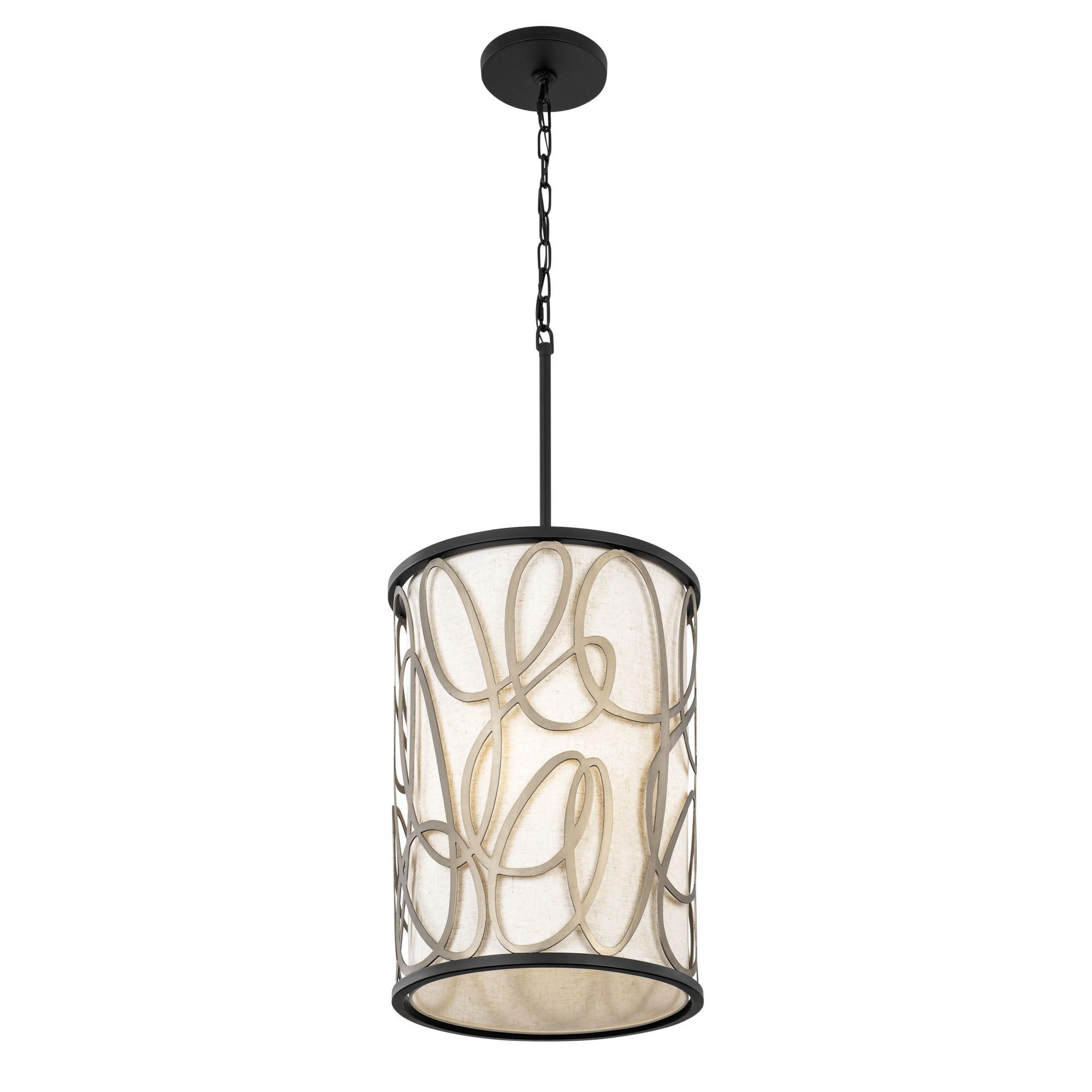 Scribble 6-Light Foyer - Matte Black/Artifact
