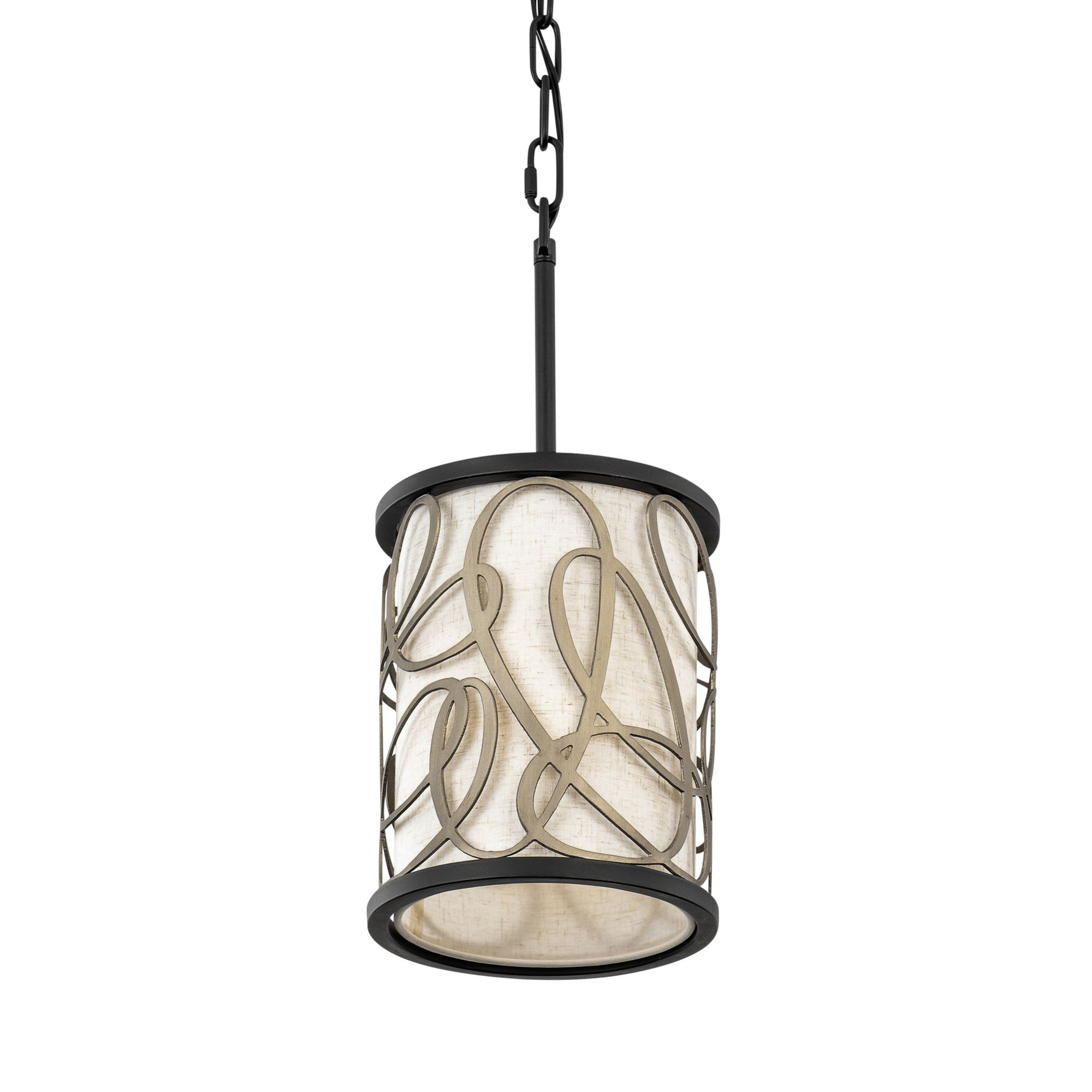 Scribble 1-Light Mini Pendant - Matte Black/Artifact
