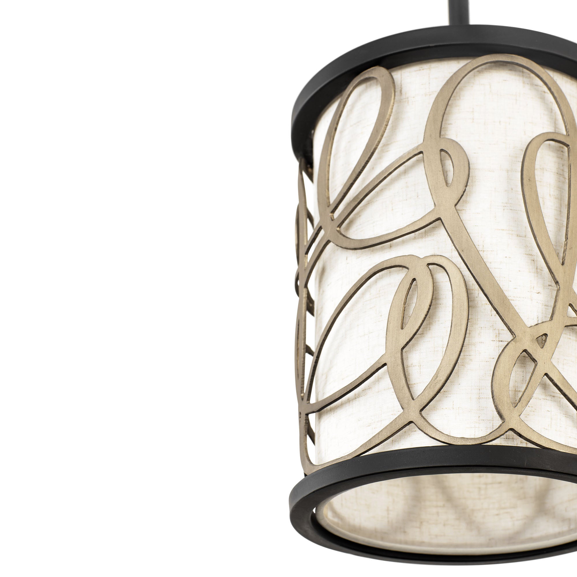 Scribble 1-Light Mini Pendant - Matte Black/Artifact