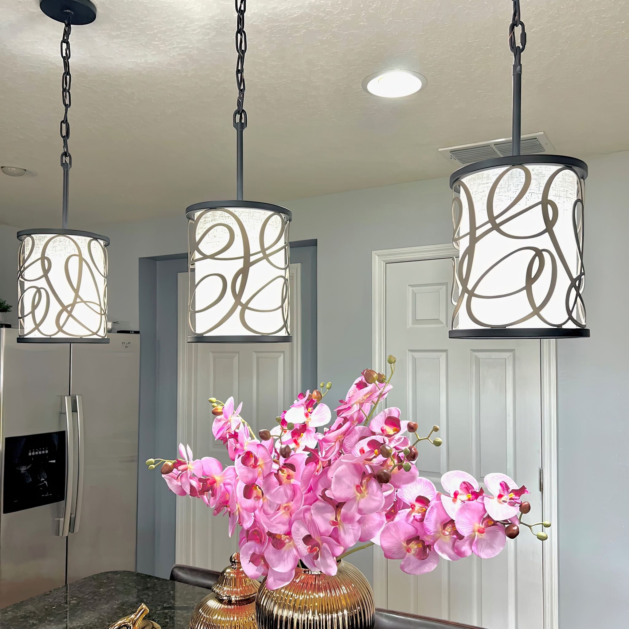 Scribble 1-Light Mini Pendant - Matte Black/Artifact