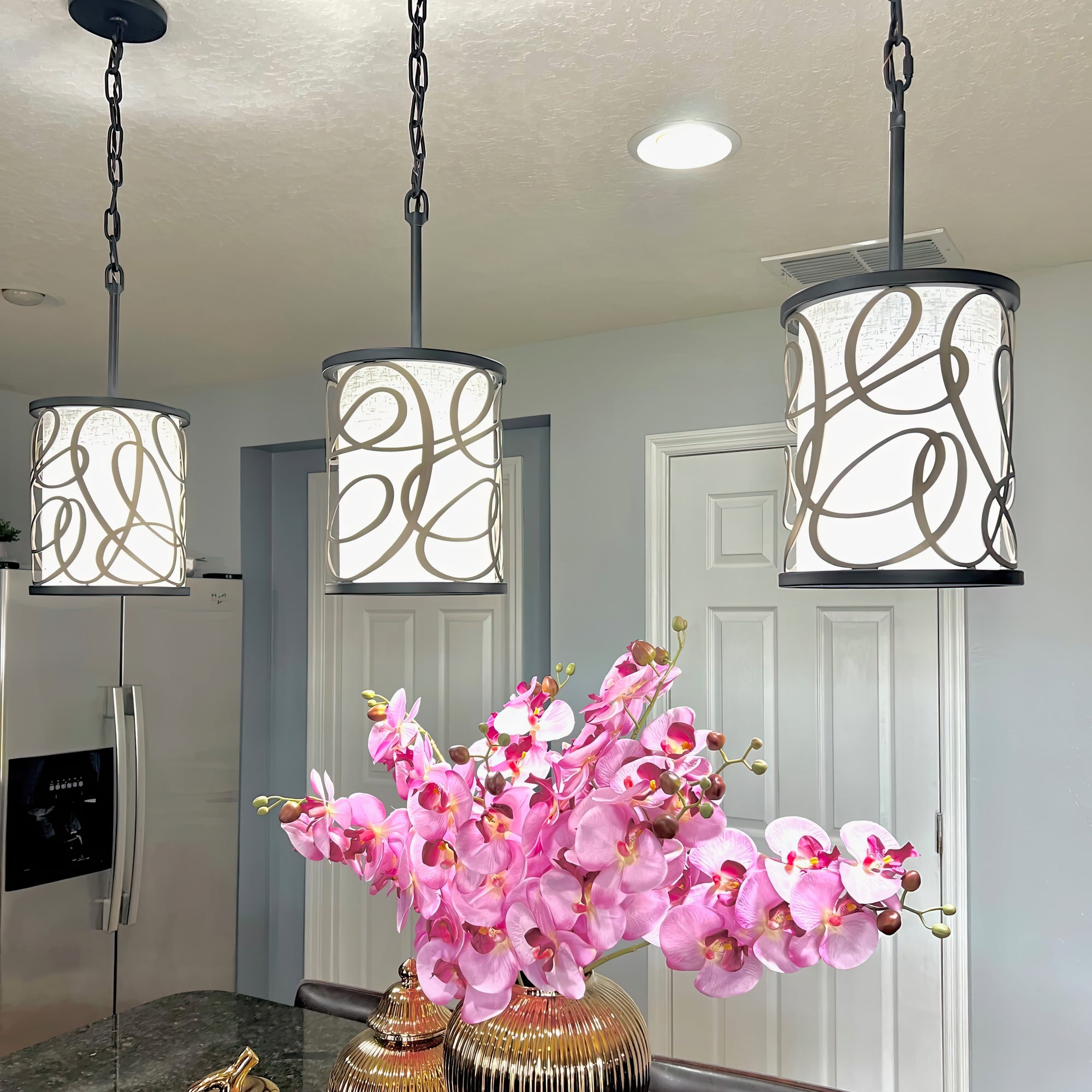 Scribble 1-Light Mini Pendant - Matte Black/Artifact