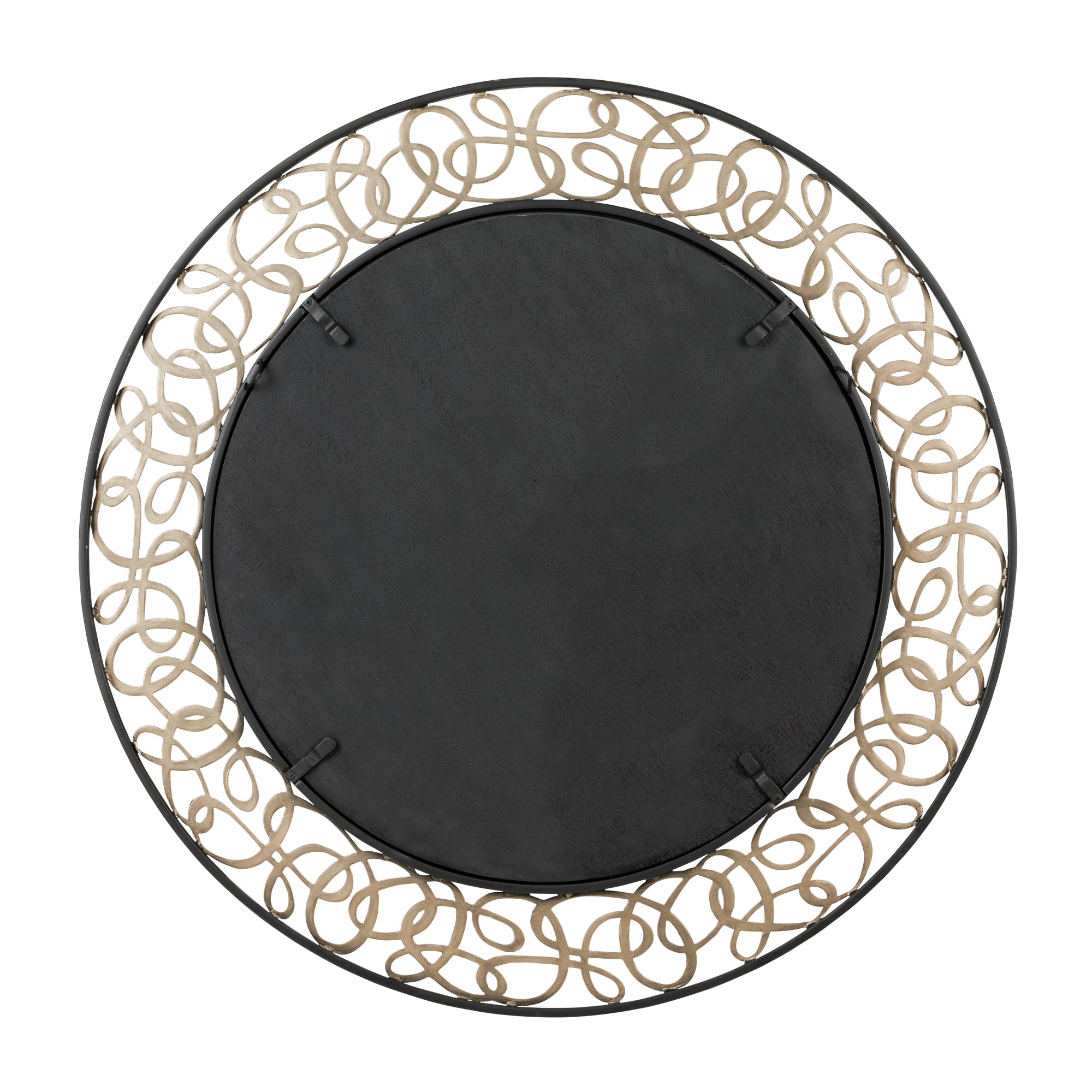 Scribble 33-in Wall Mirror - Matte Black/Artifact