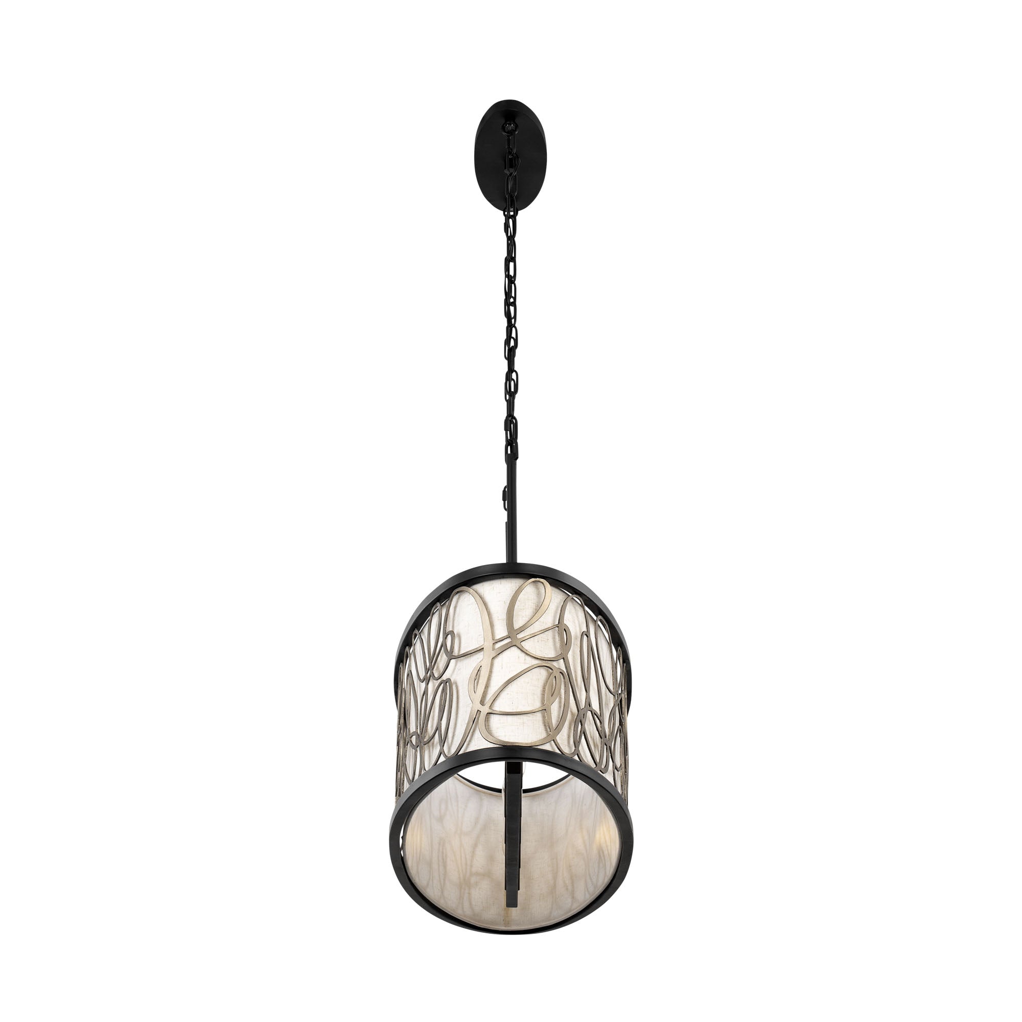 Scribble 6-Light Linear Pendant - Matte Black/Artifact